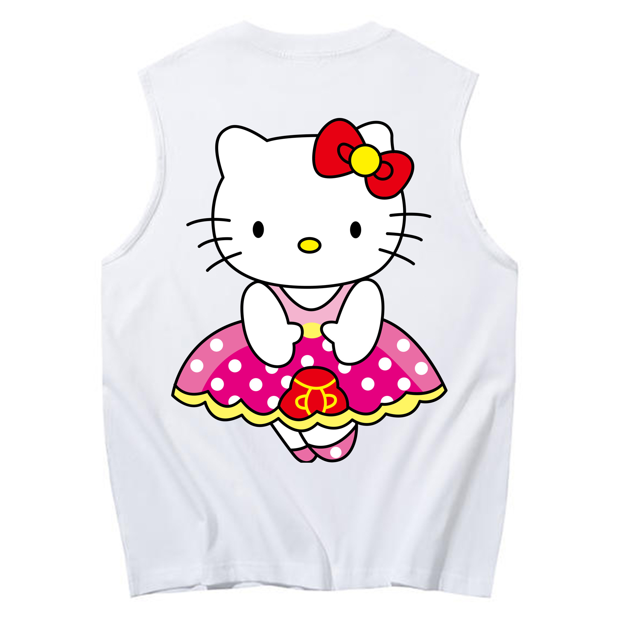 （画像用） Hello Kitty ハローキティ コットン100％タンクトップ（背面プリント）
