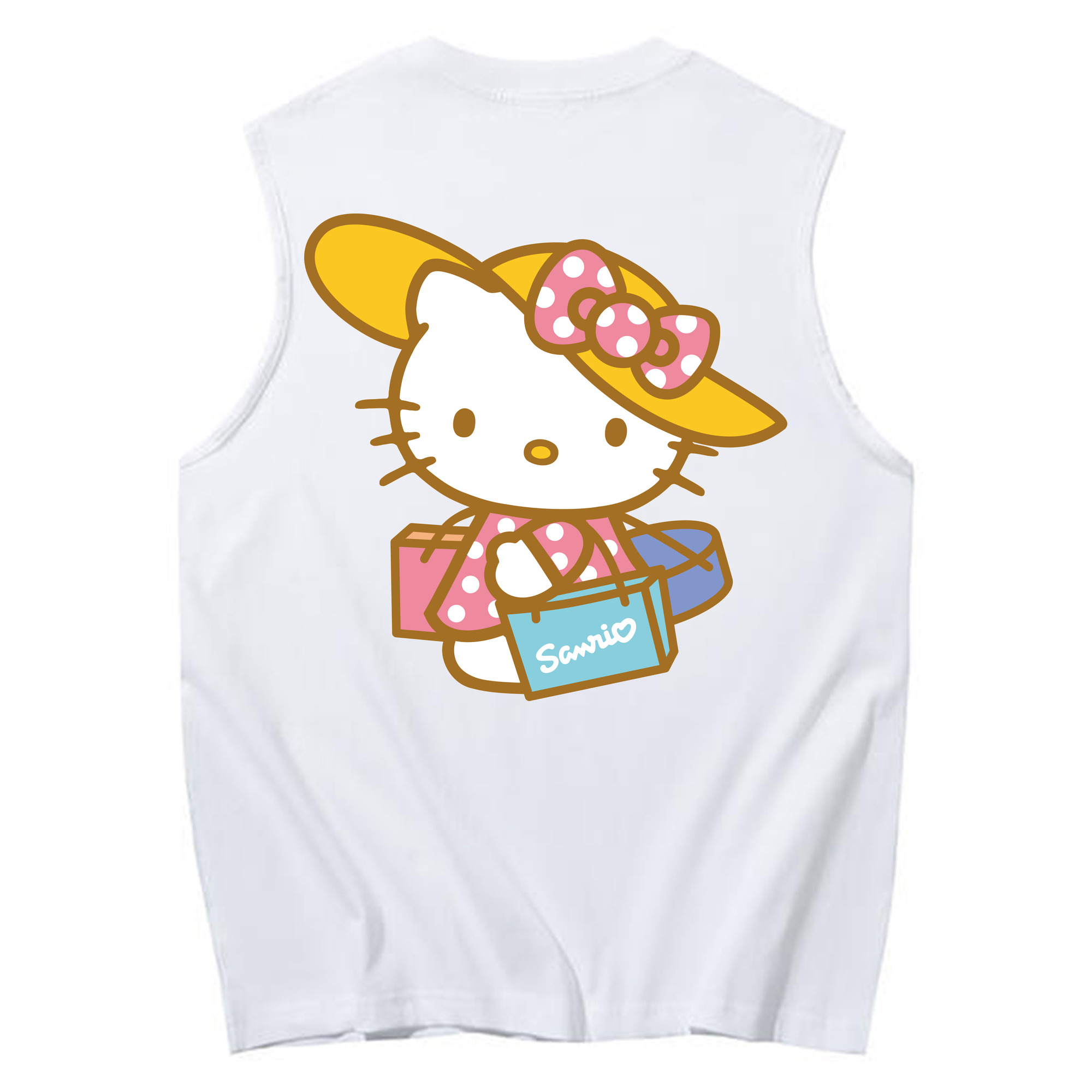 （画像用） Hello Kitty ハローキティ コットン100％タンクトップ（背面プリント）