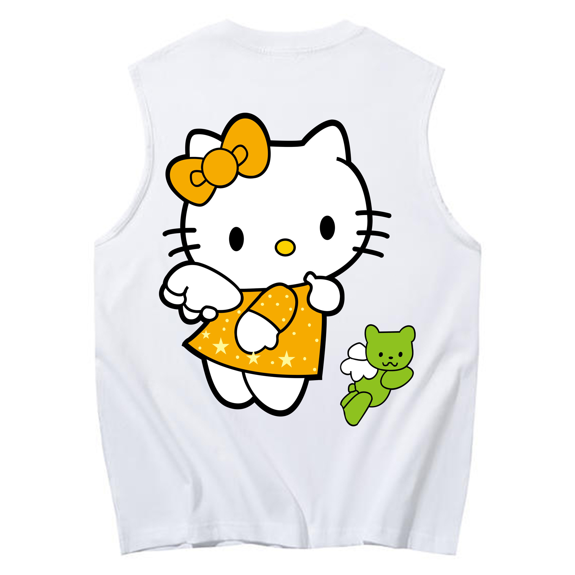 （画像用） Hello Kitty ハローキティ コットン100％タンクトップ（背面プリント）