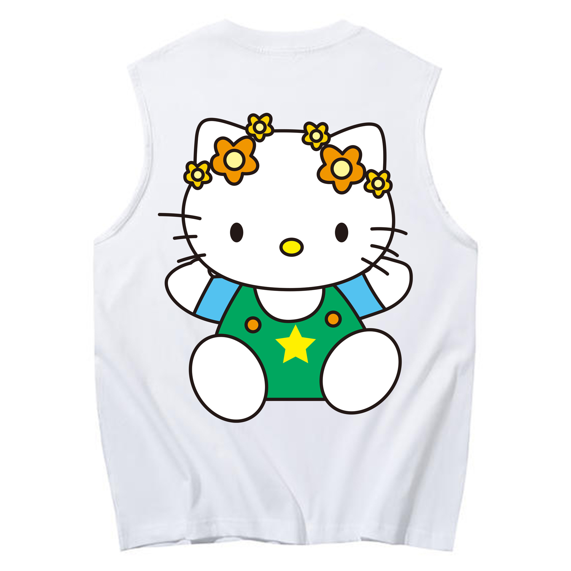 （画像用） Hello Kitty ハローキティ コットン100％タンクトップ（背面プリント）