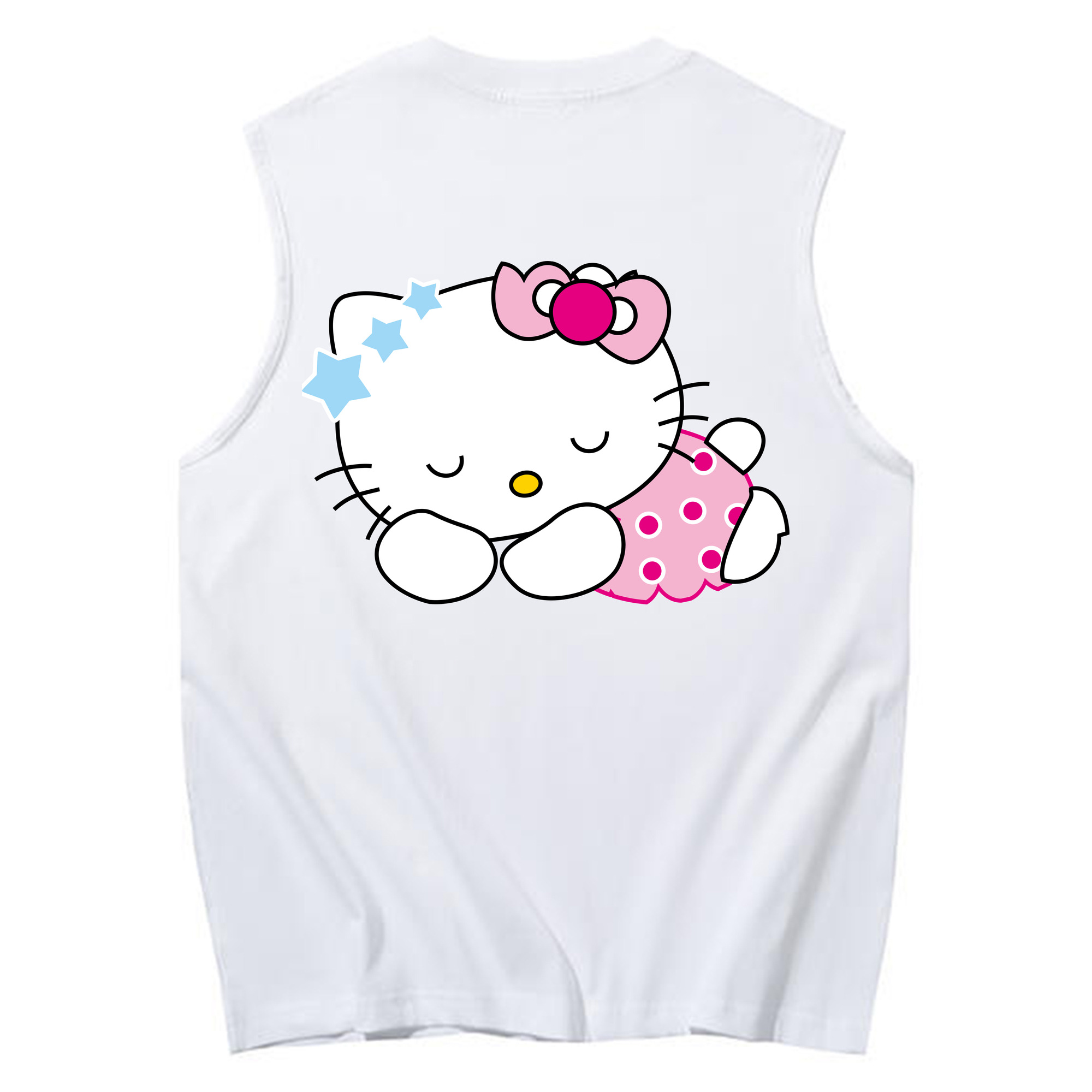 （画像用） Hello Kitty ハローキティ コットン100％タンクトップ（背面プリント）