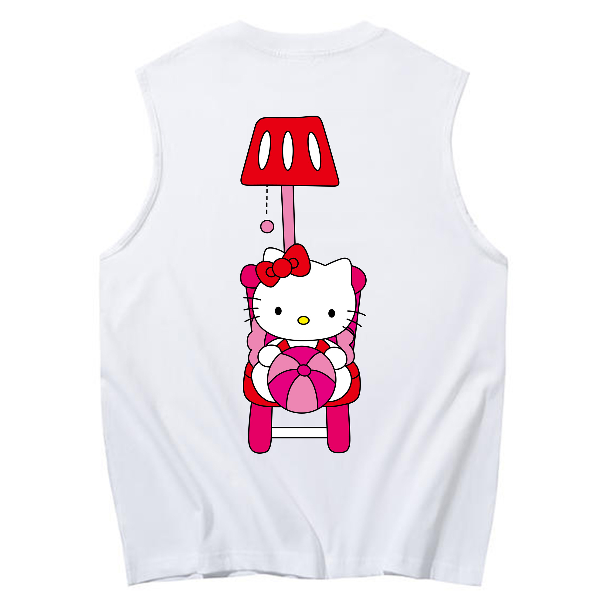 （画像用） Hello Kitty ハローキティ コットン100％タンクトップ（背面プリント）