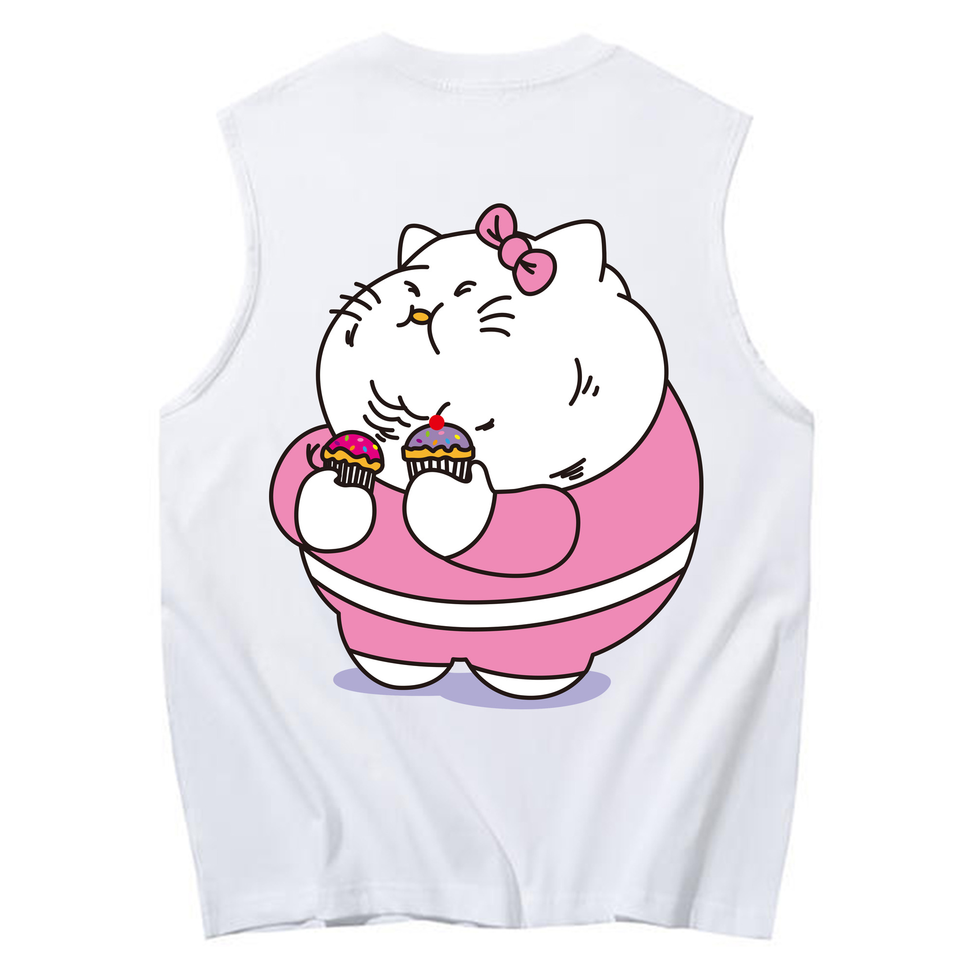（画像用） Hello Kitty ハローキティ コットン100％タンクトップ（背面プリント）