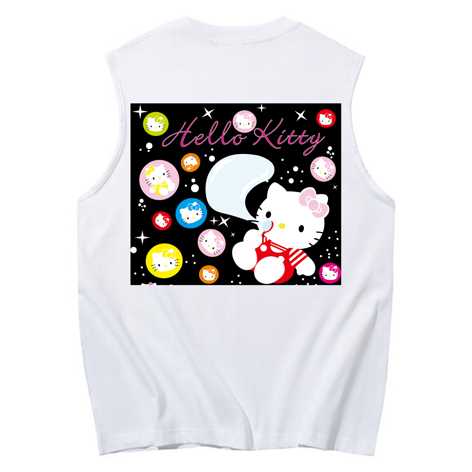 （画像用） Hello Kitty ハローキティ コットン100％タンクトップ（背面プリント）