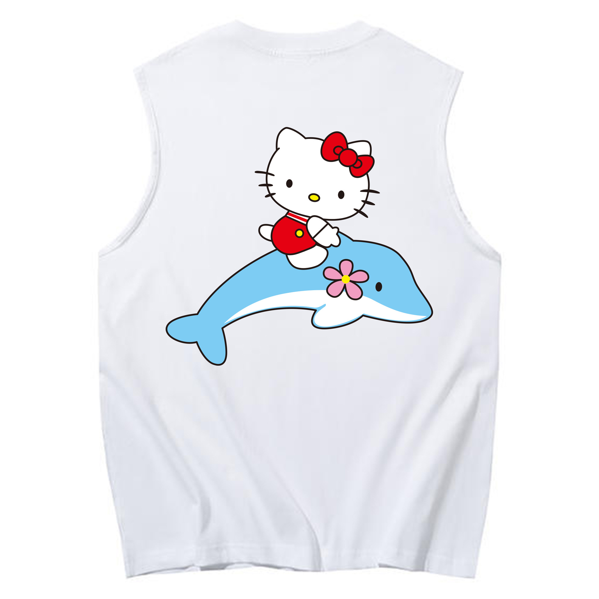 （画像用） Hello Kitty ハローキティ コットン100％タンクトップ（背面プリント）