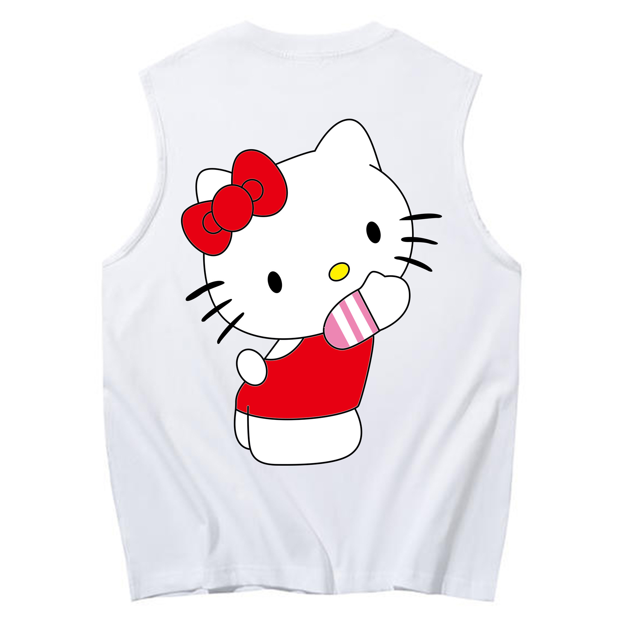 （画像用） Hello Kitty ハローキティ コットン100％タンクトップ（背面プリント）