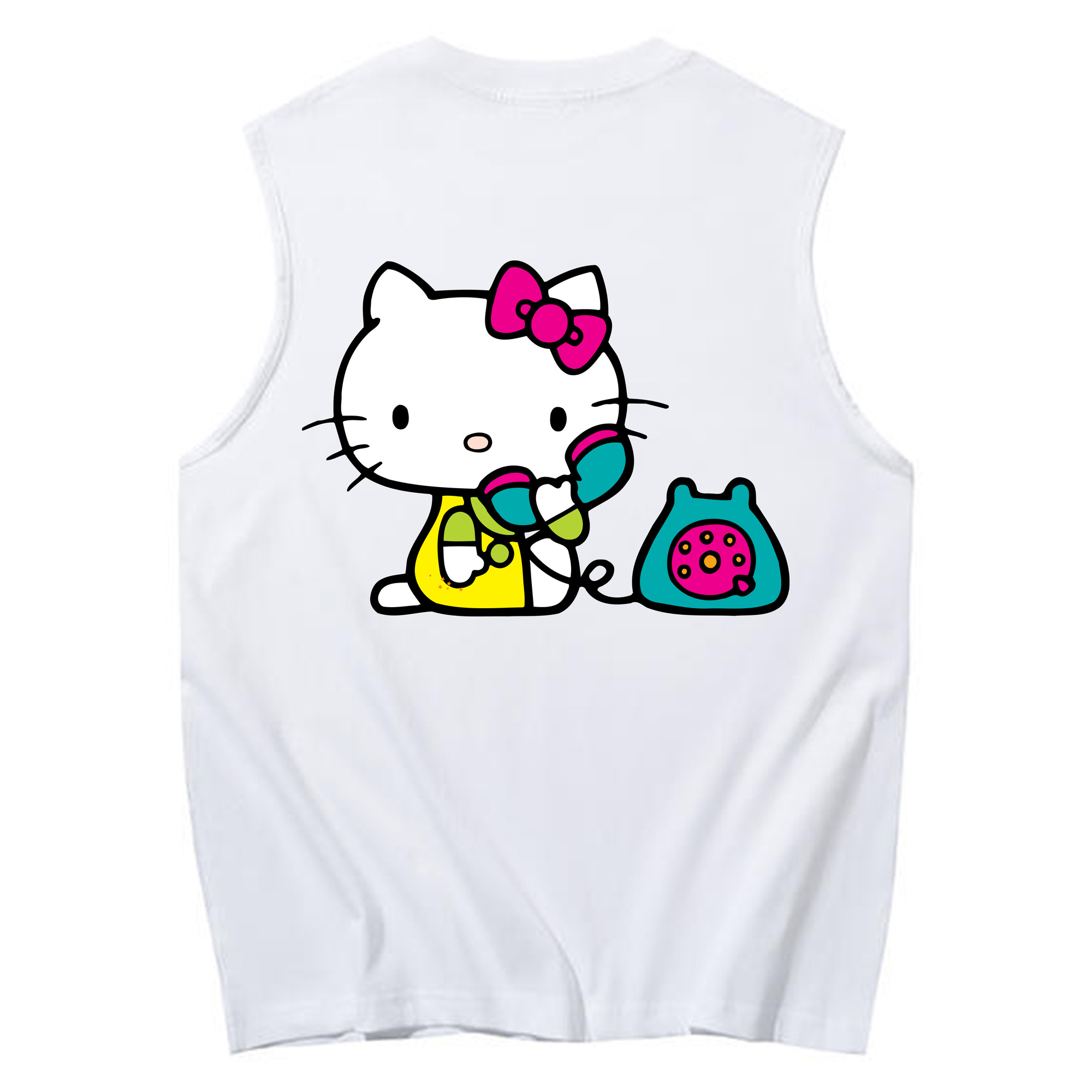 （画像用） Hello Kitty ハローキティ コットン100％タンクトップ（背面プリント）