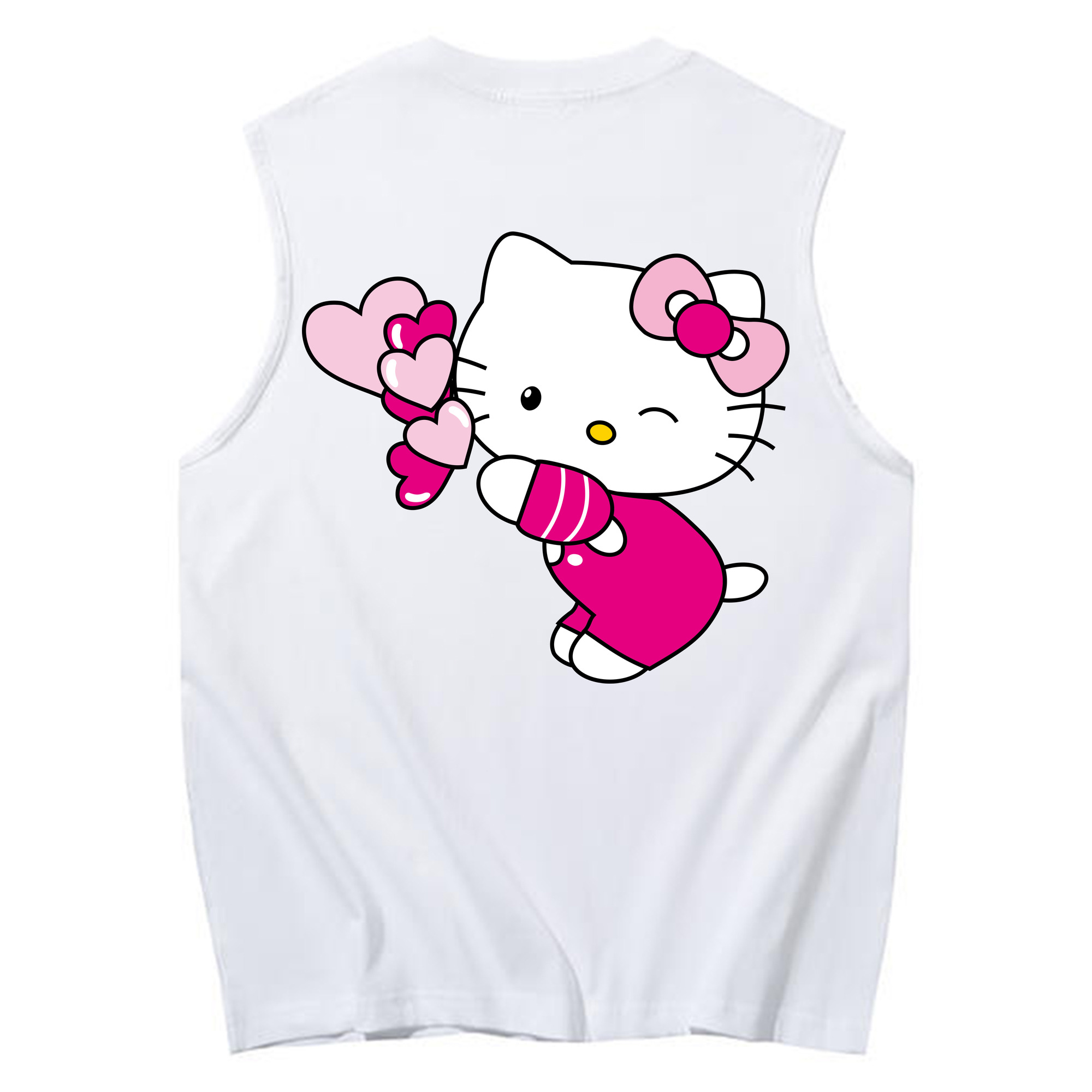 （画像用） Hello Kitty ハローキティ コットン100％タンクトップ（背面プリント）
