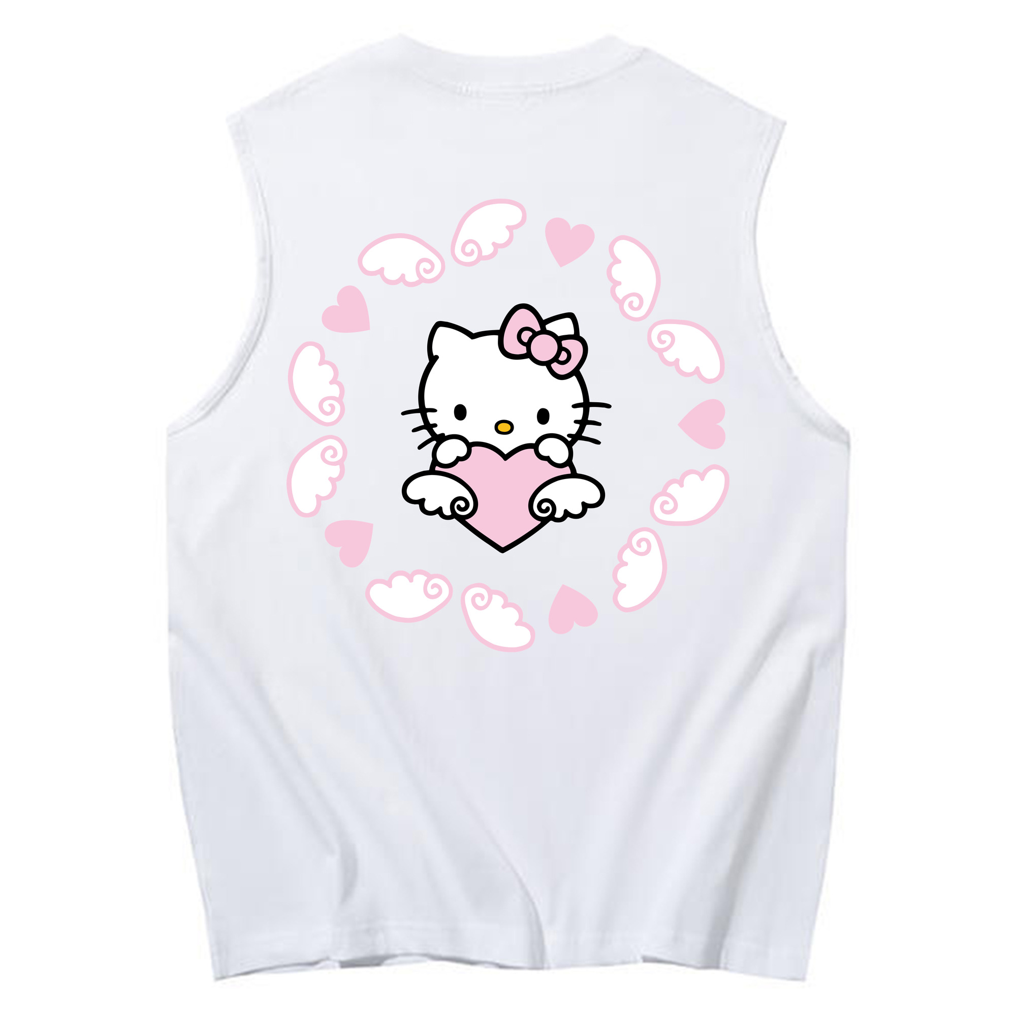 （画像用） Hello Kitty ハローキティ コットン100％タンクトップ（背面プリント）