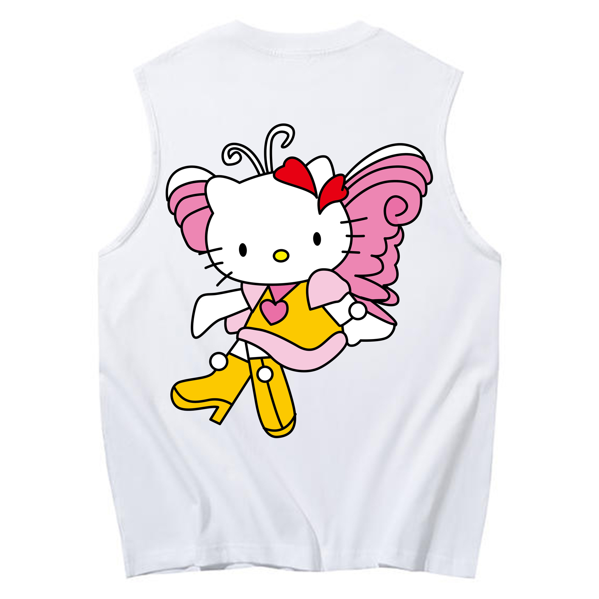 （画像用） Hello Kitty ハローキティ コットン100％タンクトップ（背面プリント）