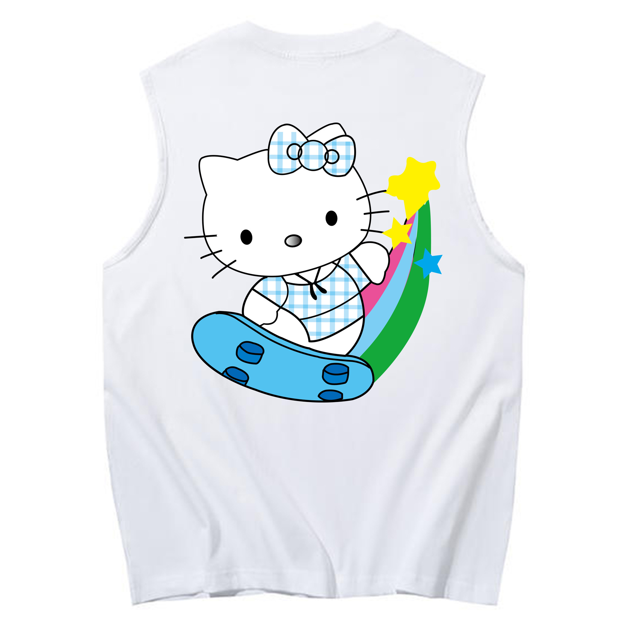 （画像用） Hello Kitty ハローキティ コットン100％タンクトップ（背面プリント）