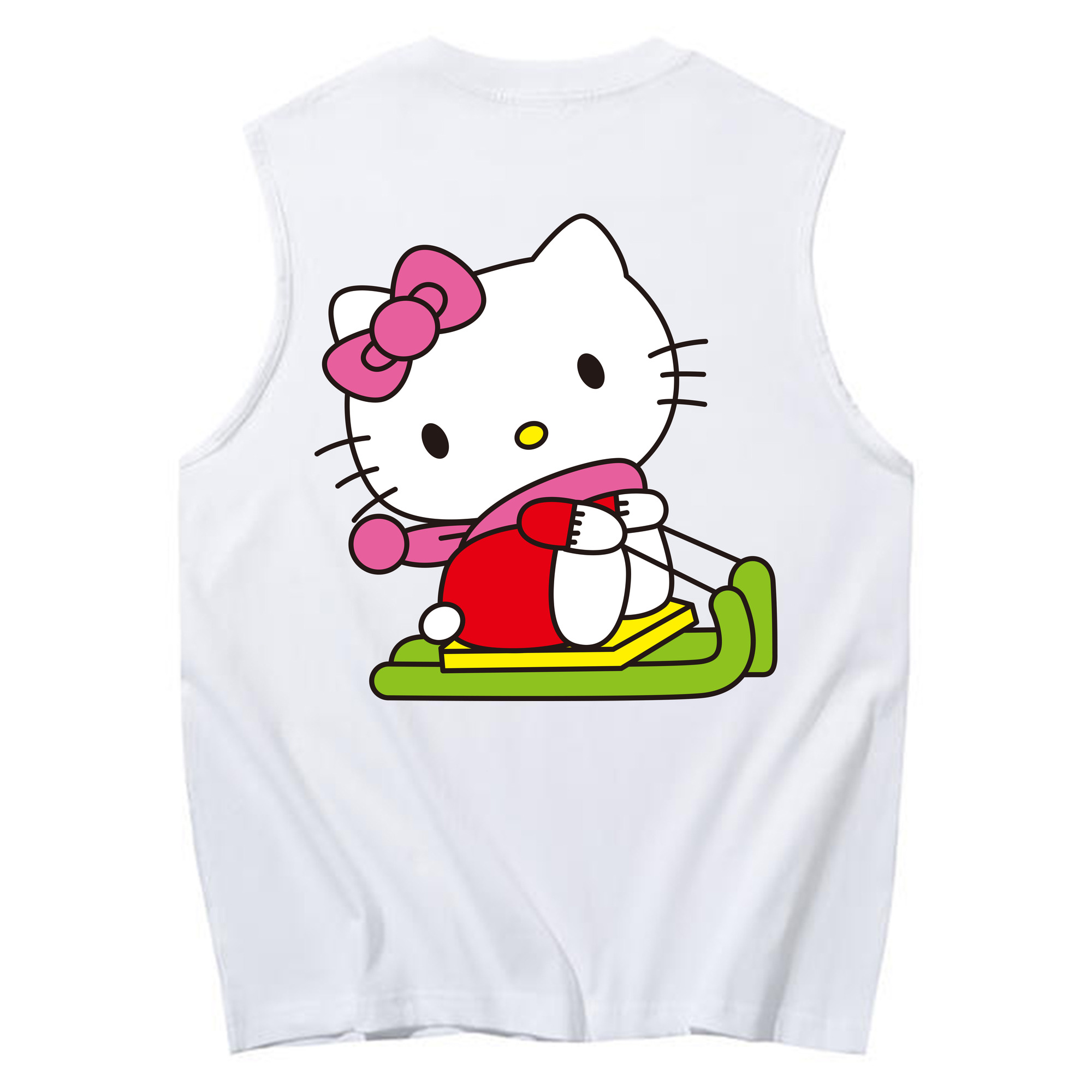 （画像用） Hello Kitty ハローキティ コットン100％タンクトップ（背面プリント）