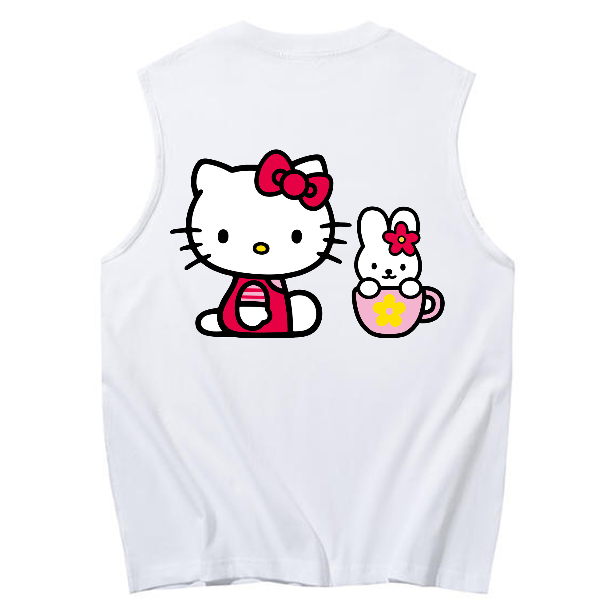 （画像用） Hello Kitty ハローキティ コットン100％タンクトップ（背面プリント）