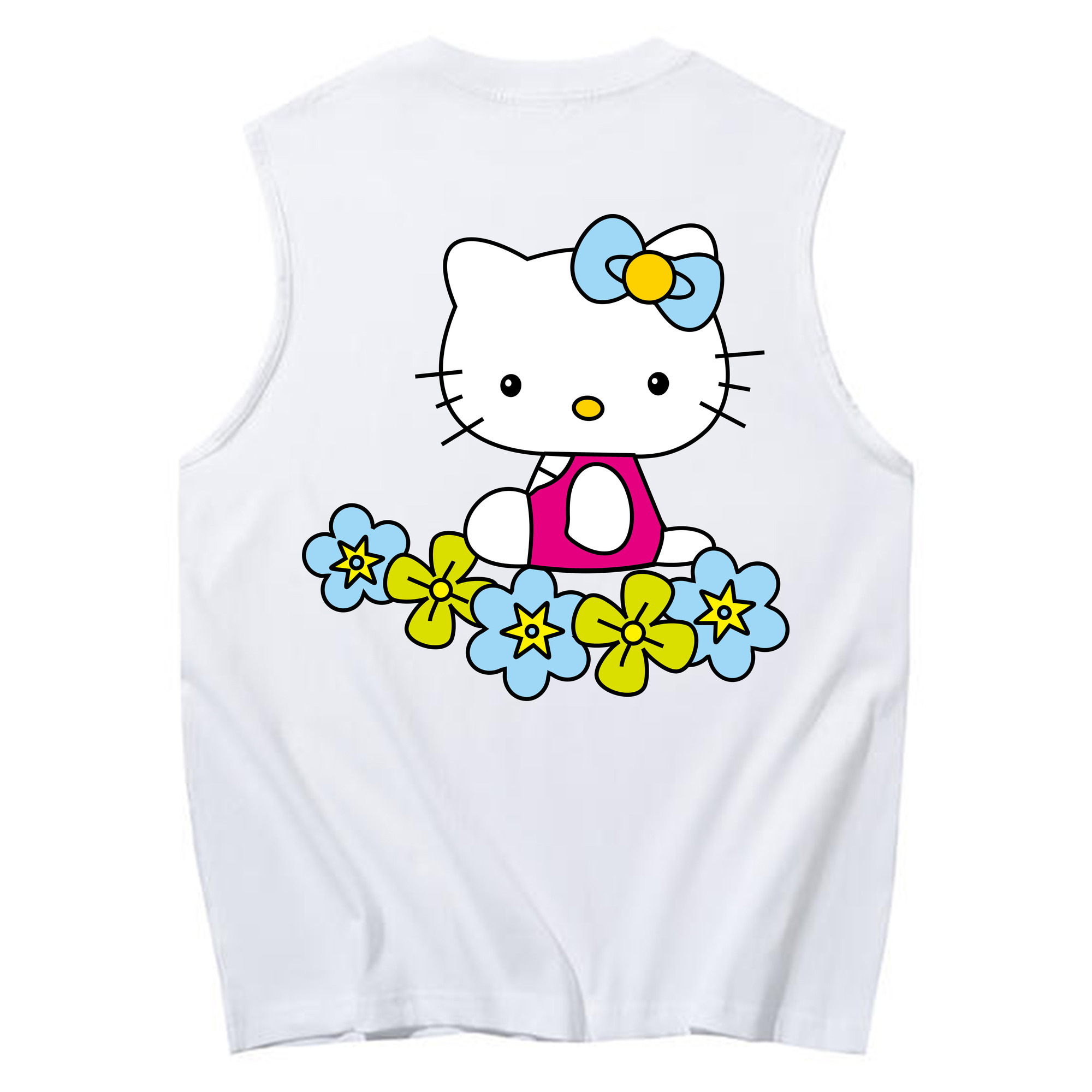 （画像用） Hello Kitty ハローキティ コットン100％タンクトップ（背面プリント）