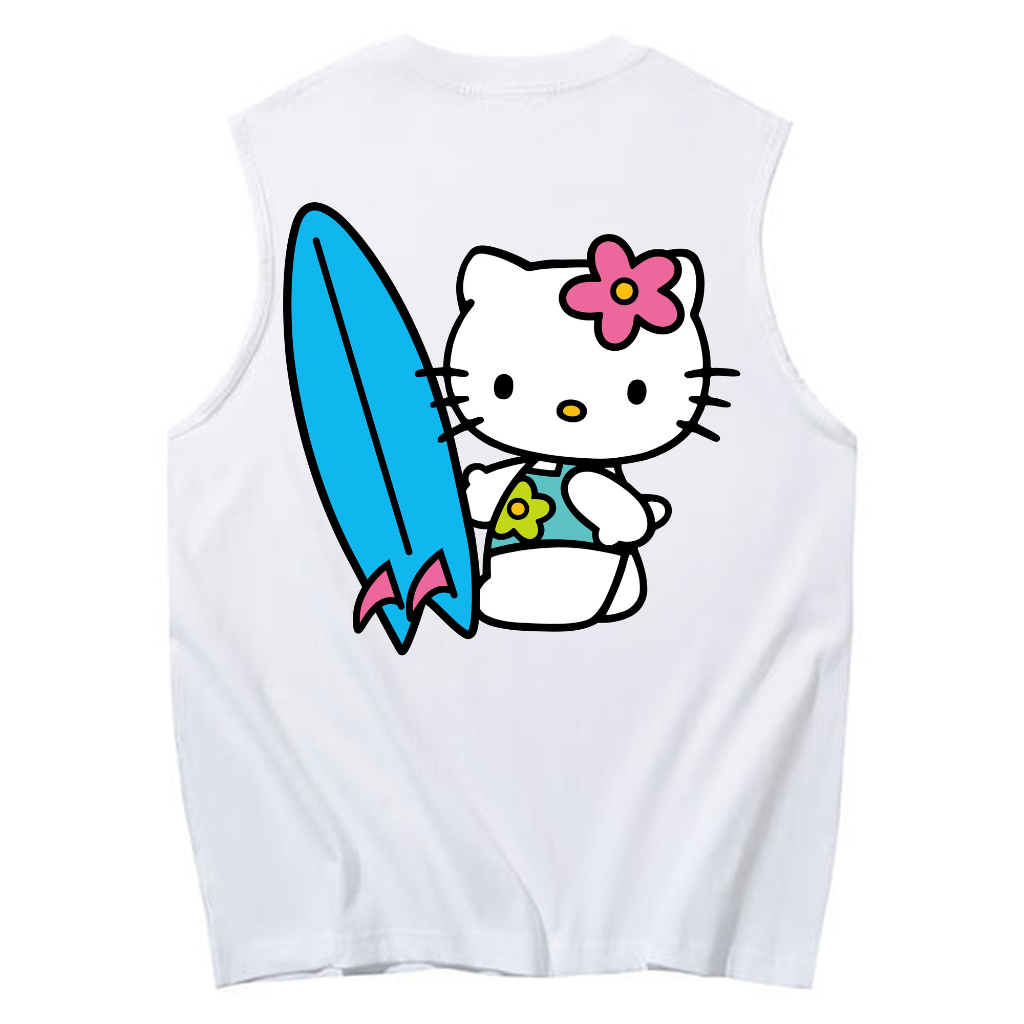 （画像用） Hello Kitty ハローキティ コットン100％タンクトップ（背面プリント）