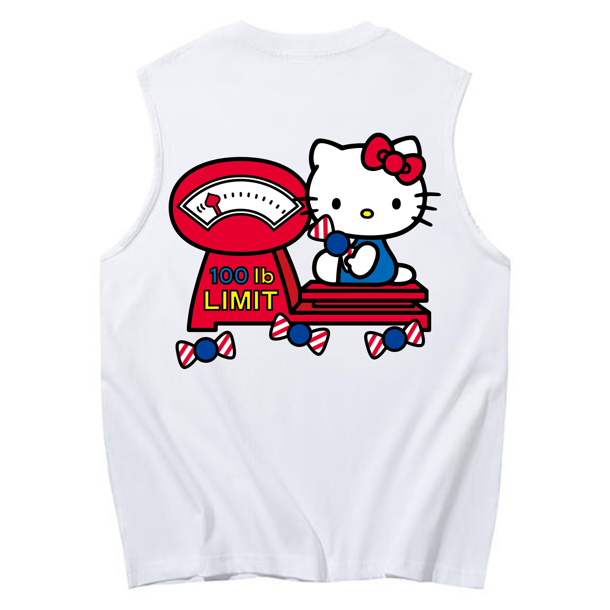 （画像用） Hello Kitty ハローキティ コットン100％タンクトップ（背面プリント）