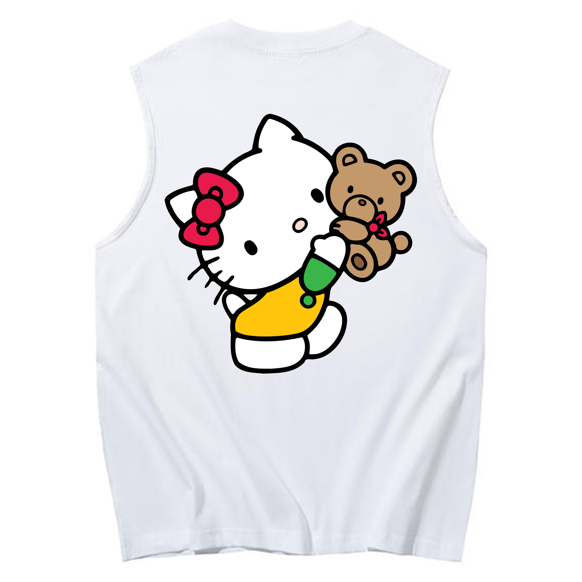 （画像用） Hello Kitty ハローキティ コットン100％タンクトップ（背面プリント）