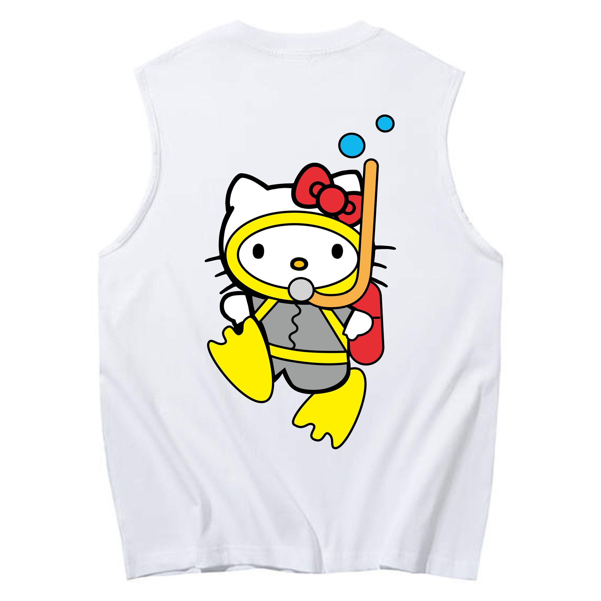 （画像用） Hello Kitty ハローキティ コットン100％タンクトップ（背面プリント）