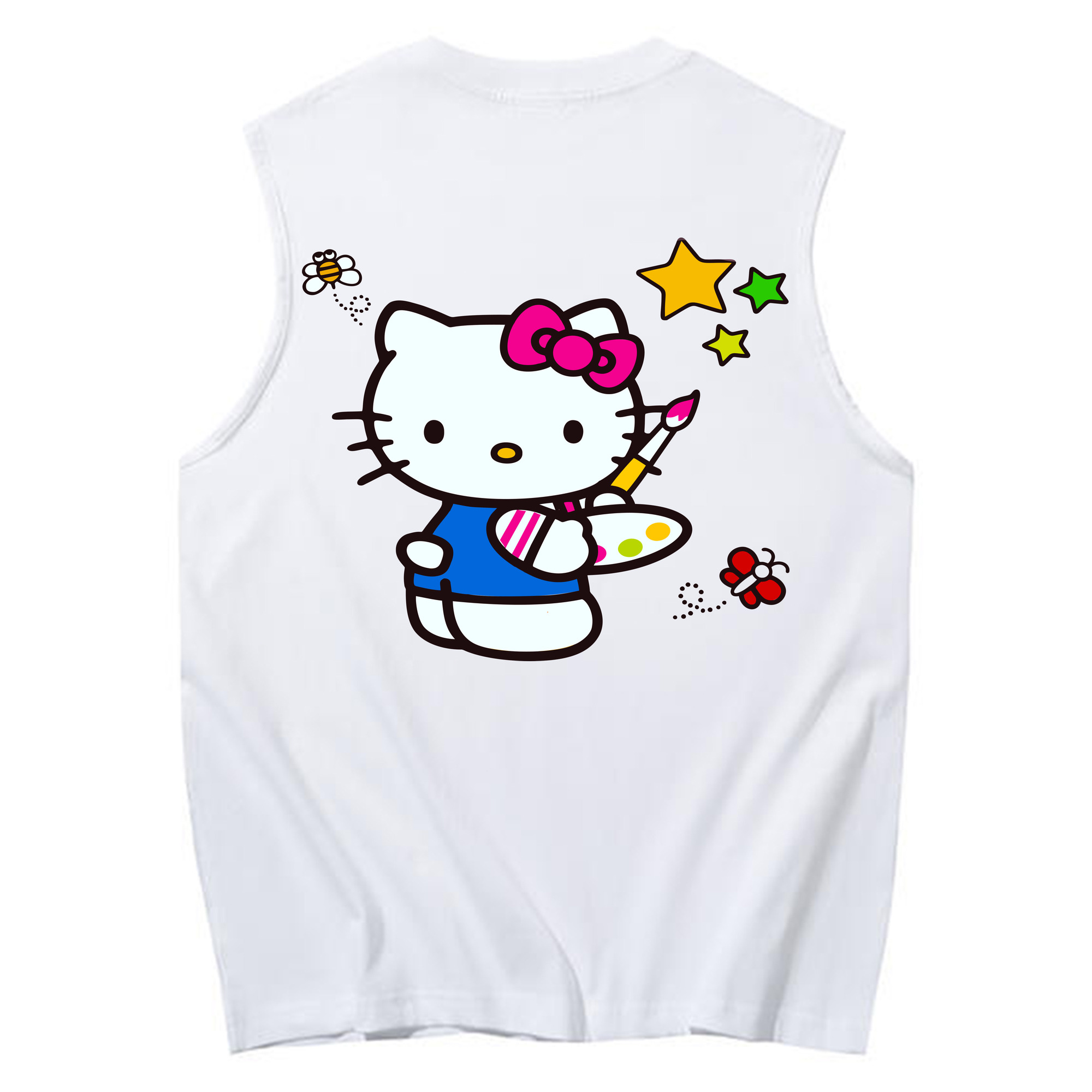 （画像用） Hello Kitty ハローキティ コットン100％タンクトップ（背面プリント）