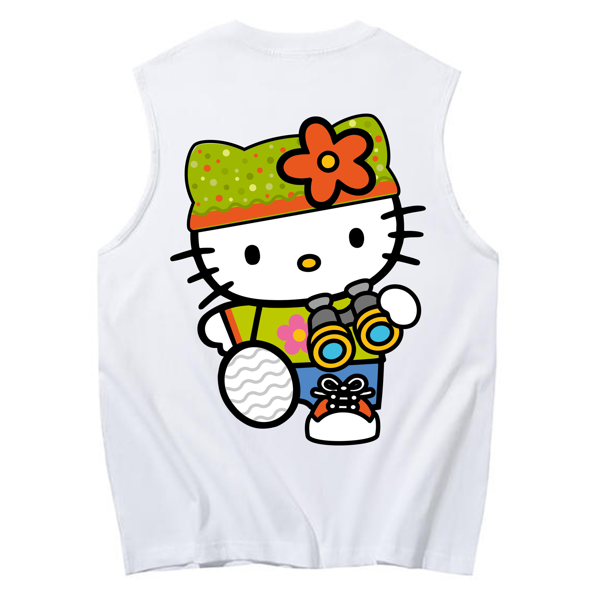 （画像用） Hello Kitty ハローキティ コットン100％タンクトップ（背面プリント）