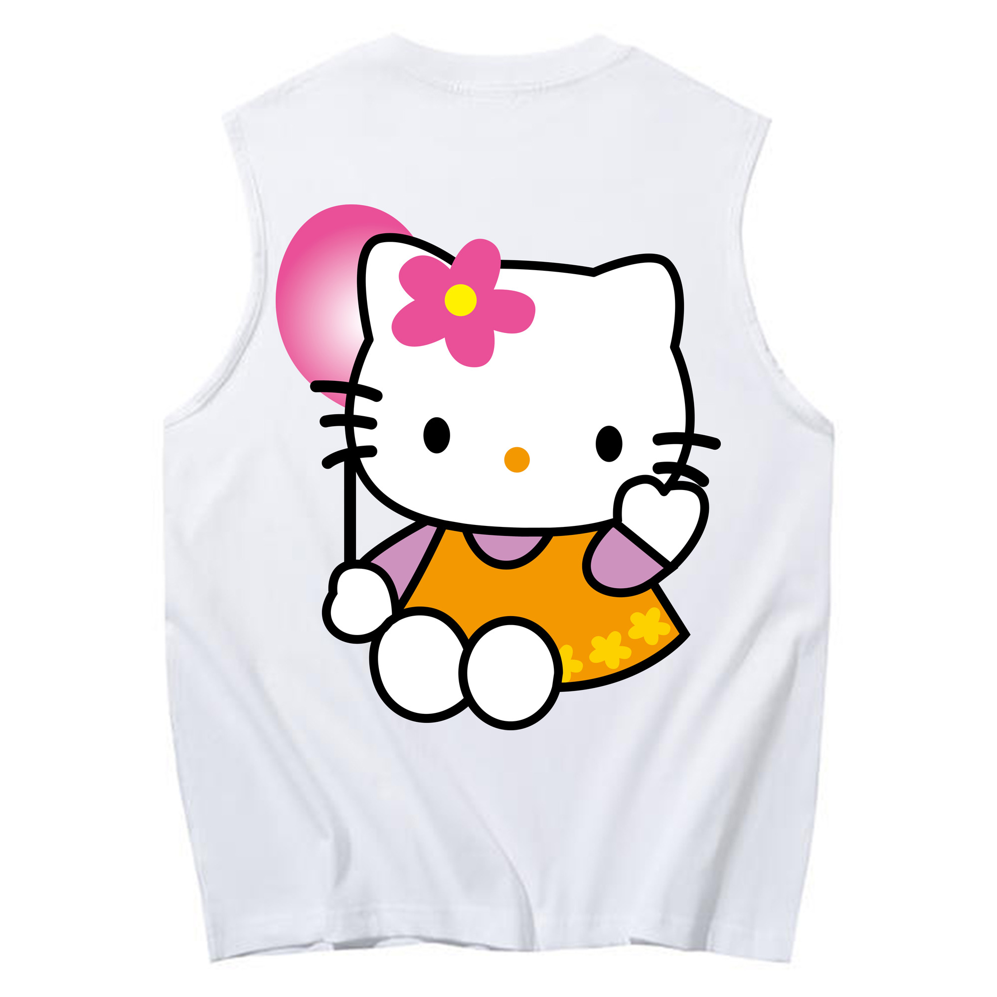 （画像用） Hello Kitty ハローキティ コットン100％タンクトップ（背面プリント）