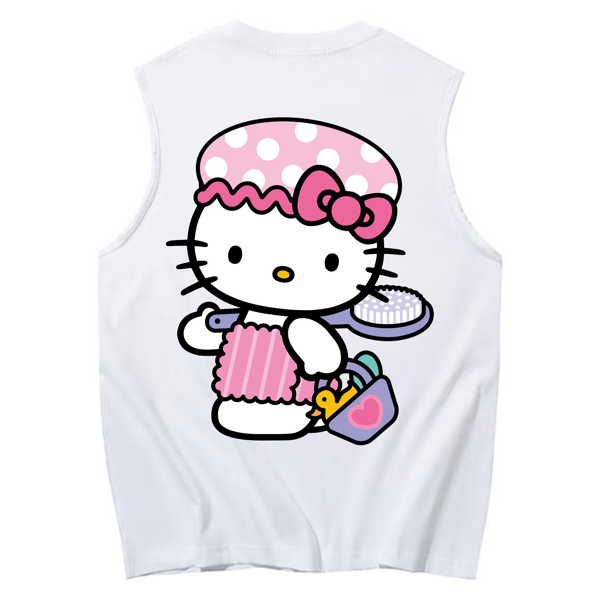 （画像用） Hello Kitty ハローキティ コットン100％タンクトップ（背面プリント）