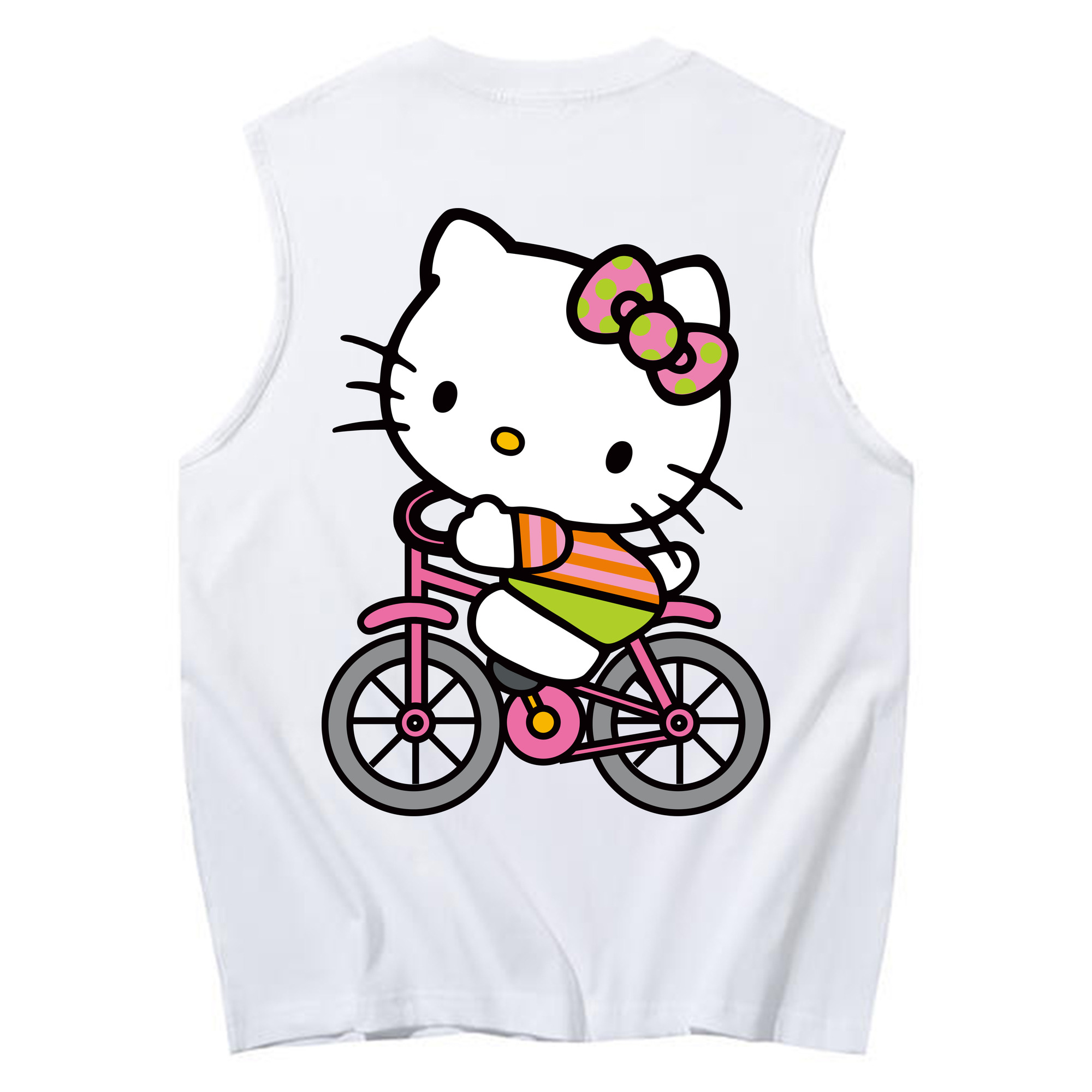 （画像用） Hello Kitty ハローキティ コットン100％タンクトップ（背面プリント）