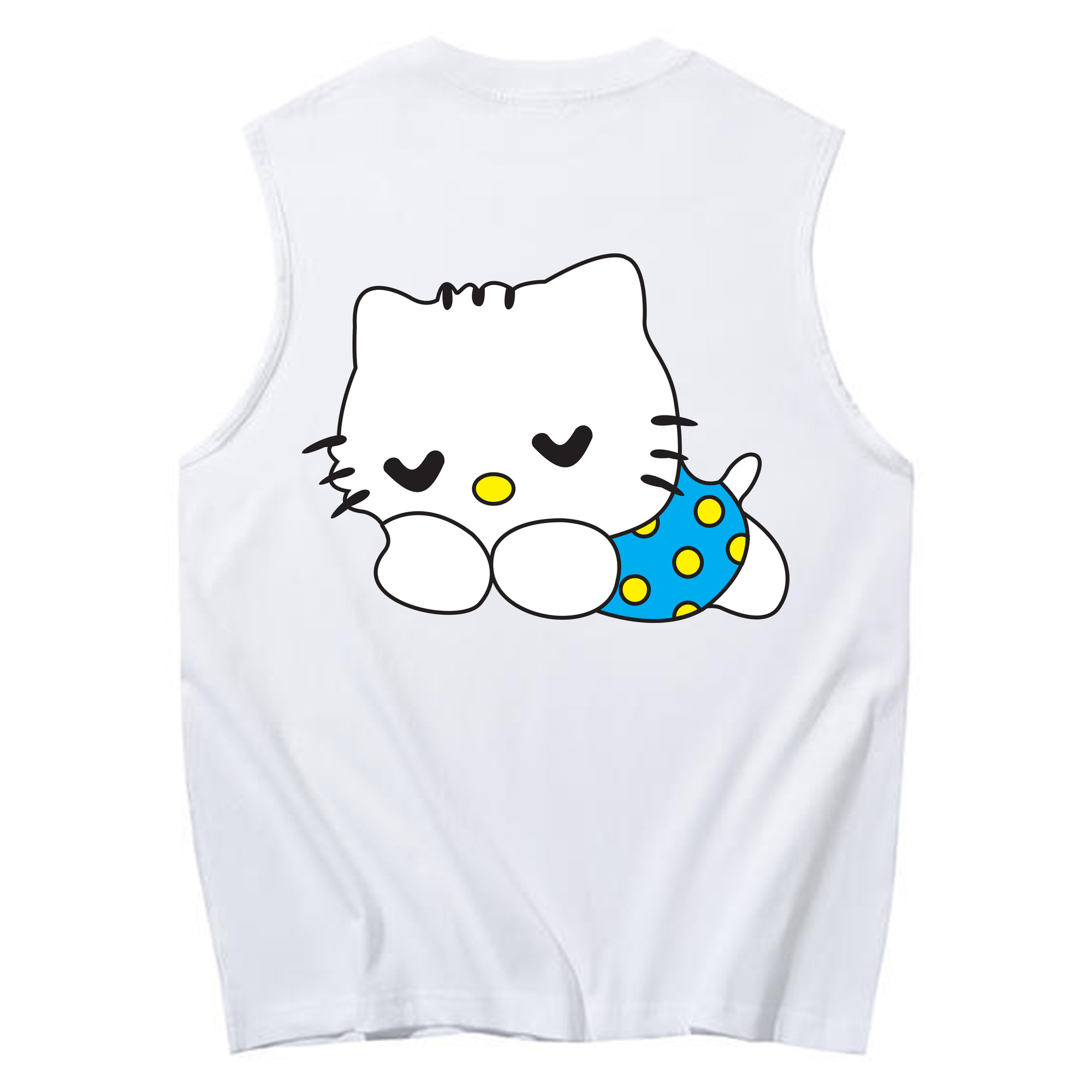 （画像用） Hello Kitty ハローキティ コットン100％タンクトップ（背面プリント）