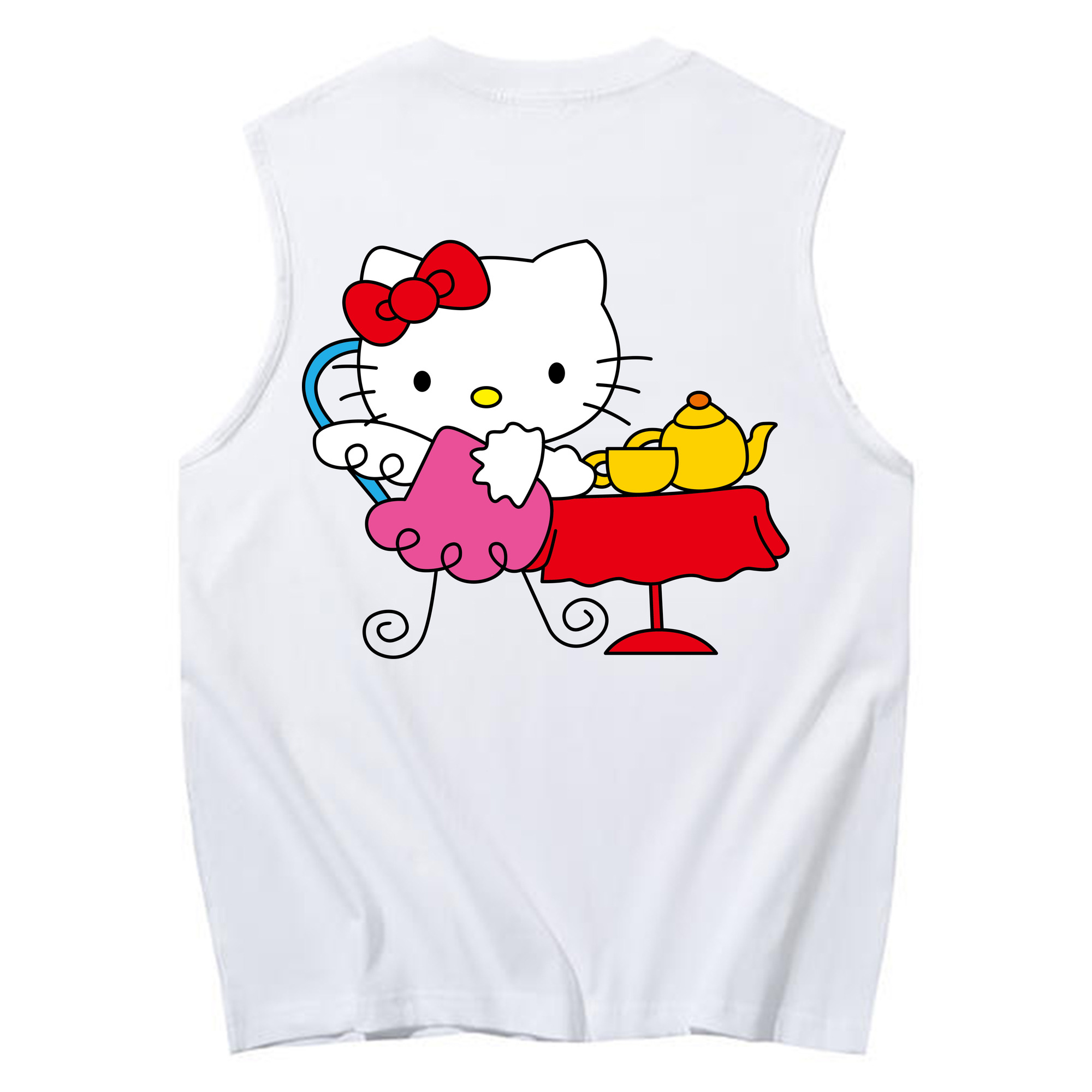 （画像用） Hello Kitty ハローキティ コットン100％タンクトップ（背面プリント）
