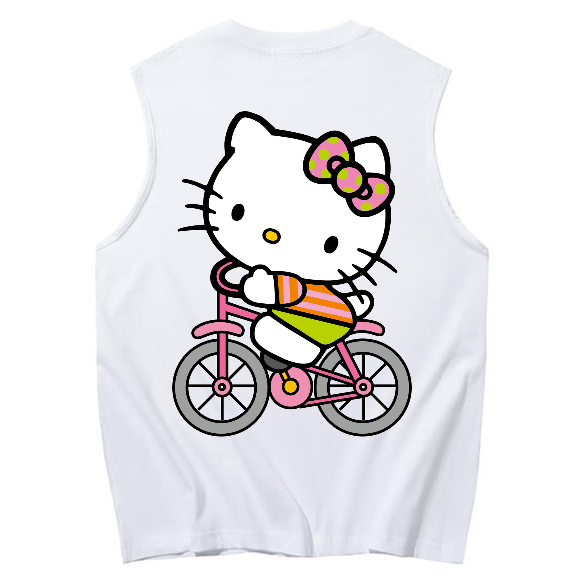 （画像用） Hello Kitty ハローキティ コットン100％タンクトップ（背面プリント）