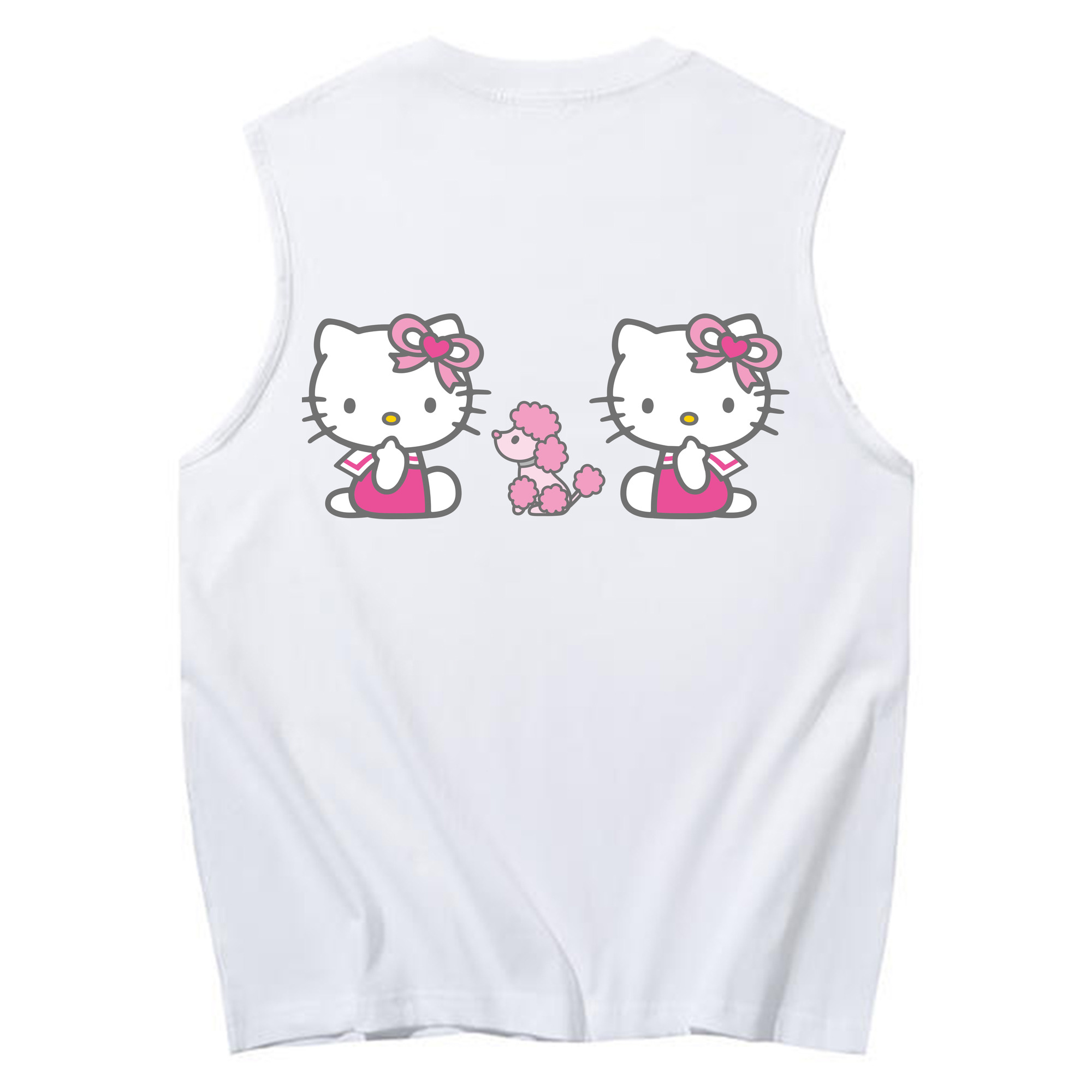 （画像用） Hello Kitty ハローキティ コットン100％タンクトップ（背面プリント）