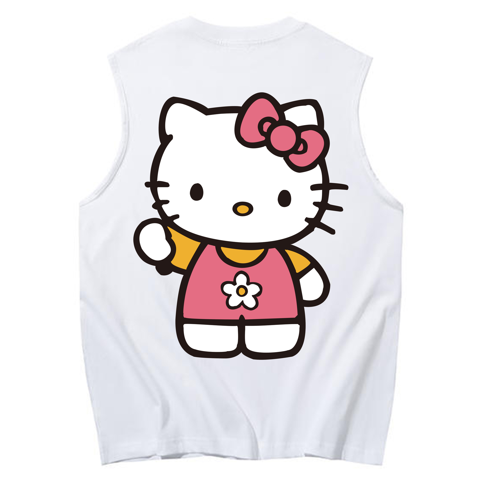 （画像用） Hello Kitty ハローキティ コットン100％タンクトップ（背面プリント）