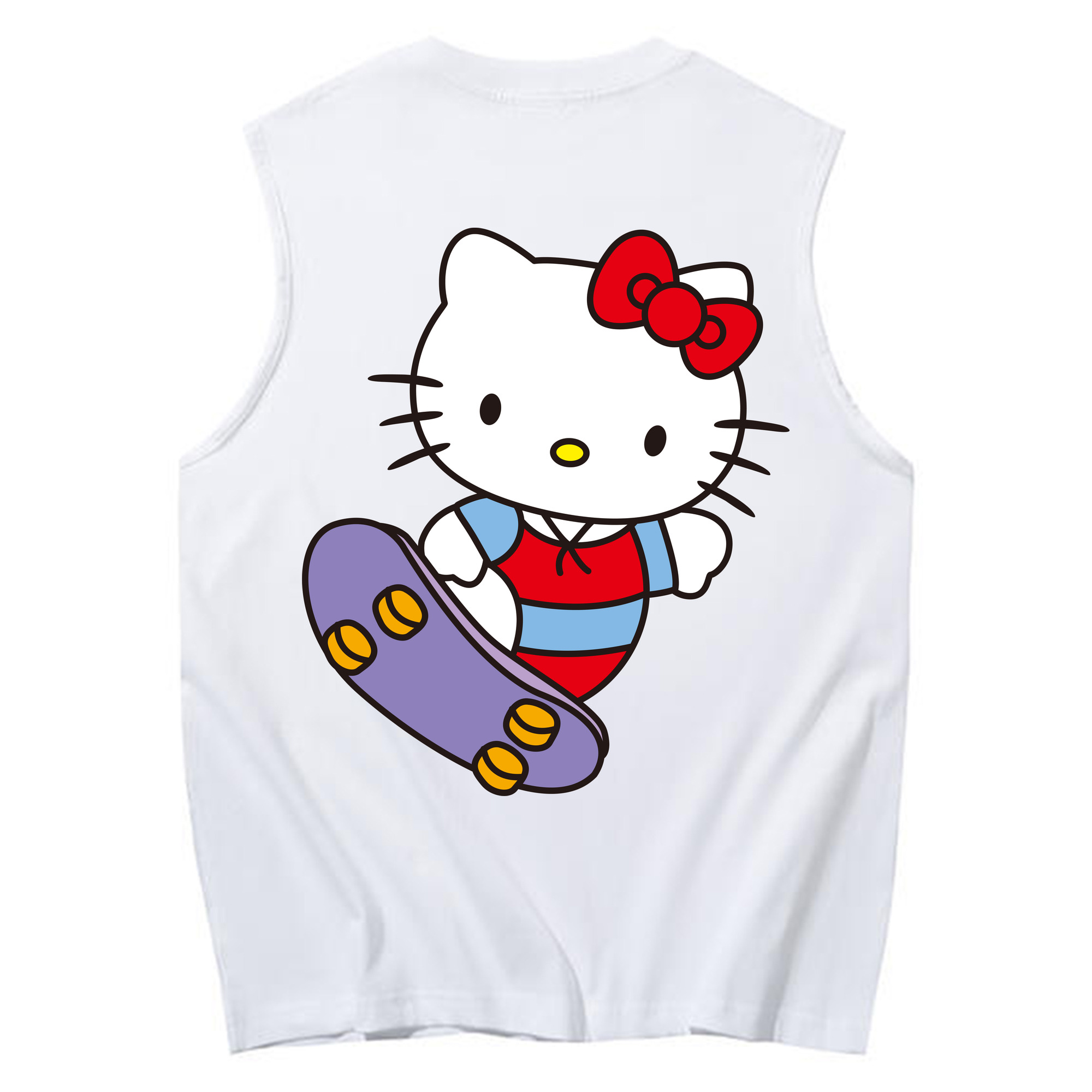 （画像用） Hello Kitty ハローキティ コットン100％タンクトップ（背面プリント）