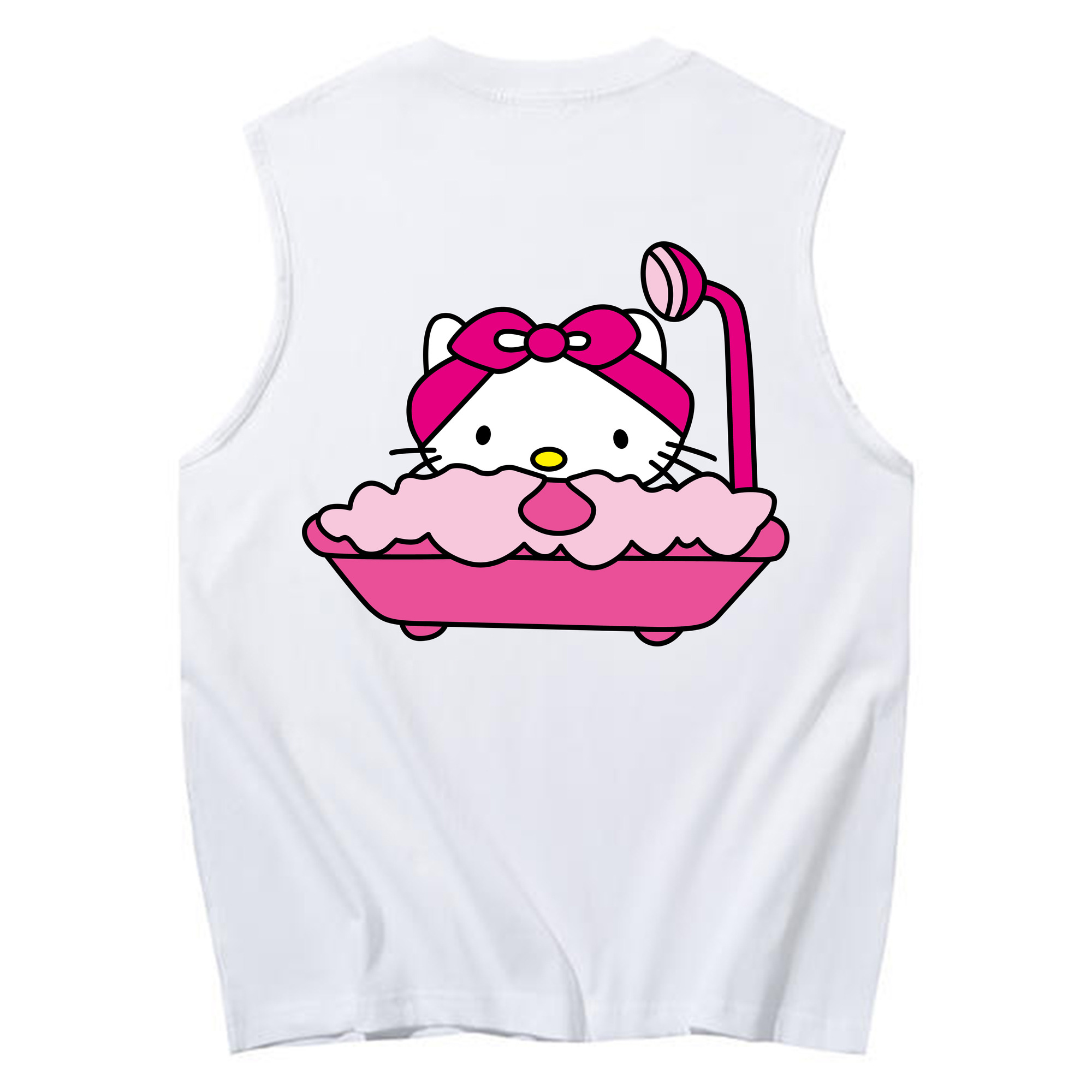 （画像用） Hello Kitty ハローキティ コットン100％タンクトップ（背面プリント）