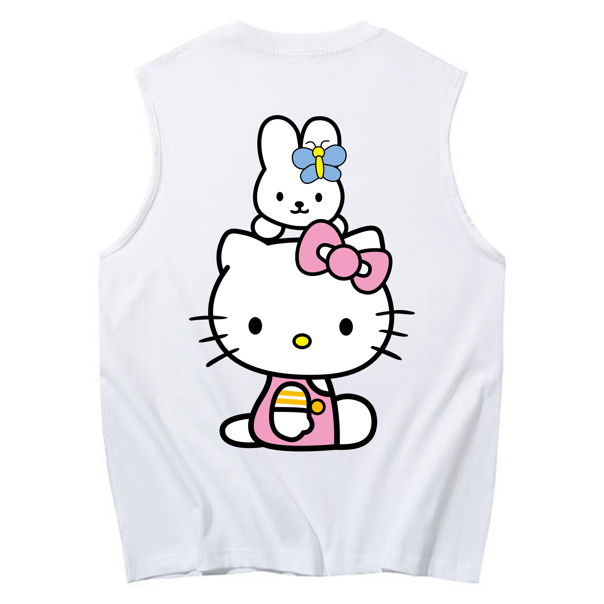 （画像用） Hello Kitty ハローキティ コットン100％タンクトップ（背面プリント）