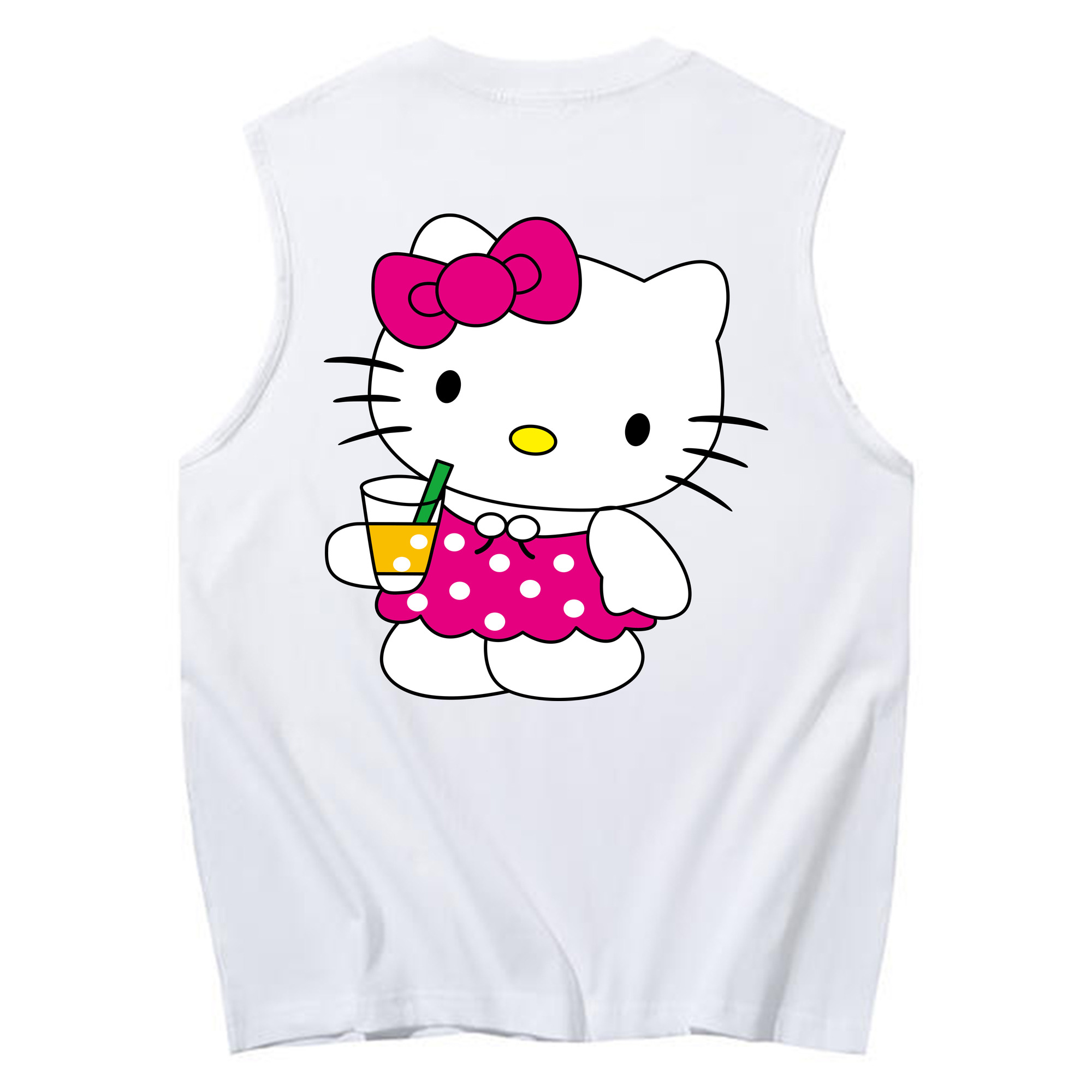 （画像用） Hello Kitty ハローキティ コットン100％タンクトップ（背面プリント）