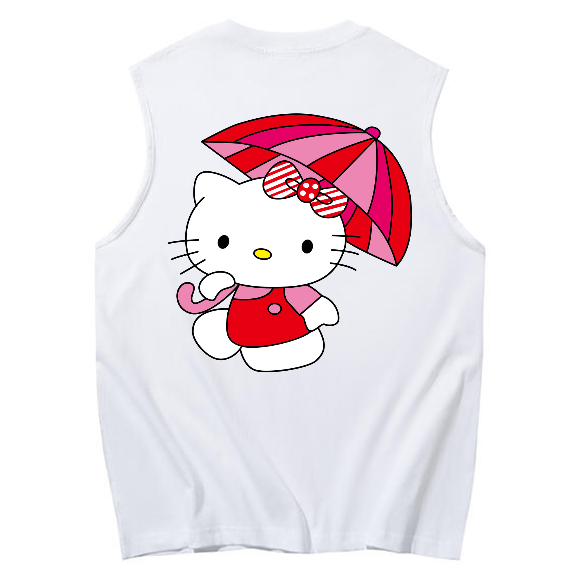 （画像用） Hello Kitty ハローキティ コットン100％タンクトップ（背面プリント）