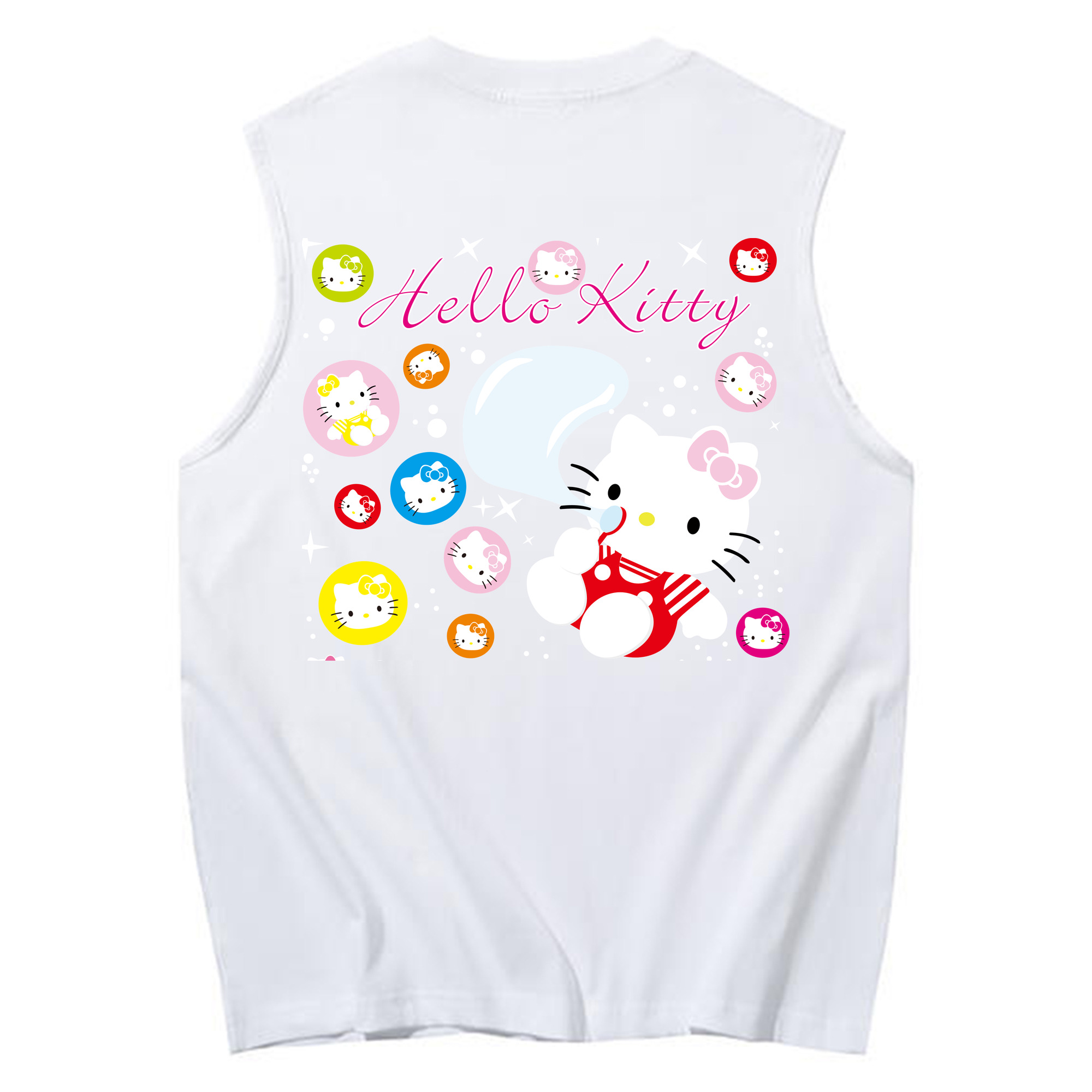 （画像用） Hello Kitty ハローキティ コットン100％タンクトップ（背面プリント）