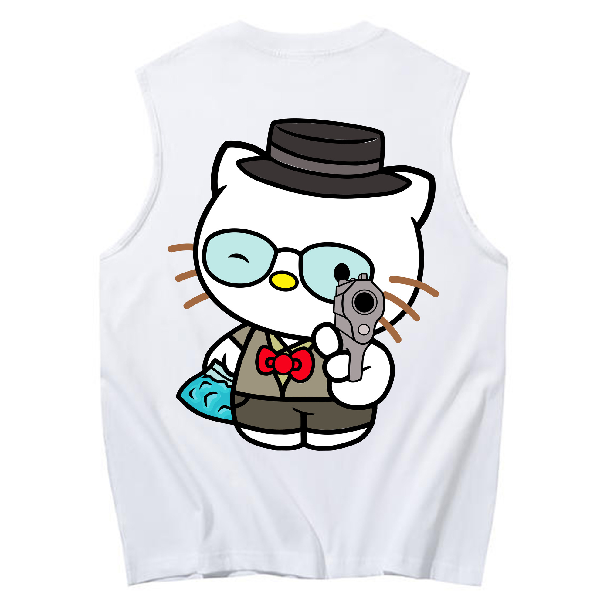 （画像用） Hello Kitty ハローキティ コットン100％タンクトップ（背面プリント）