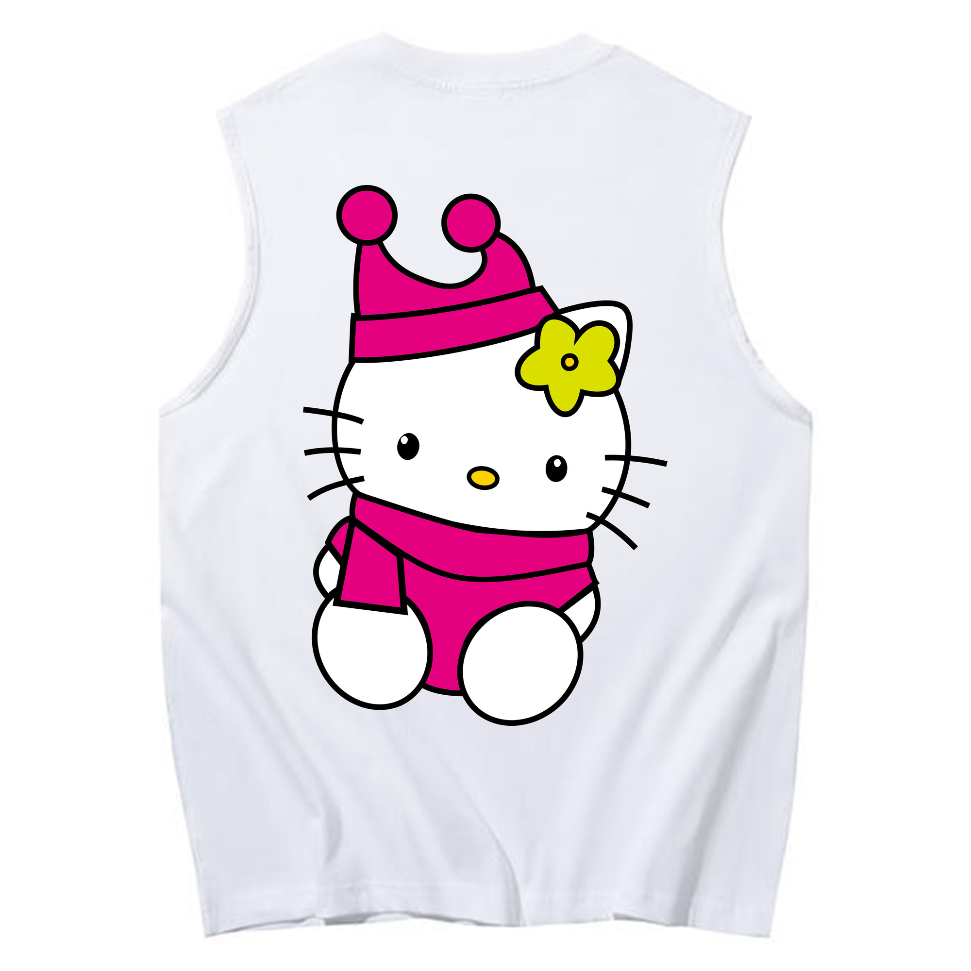 （画像用） Hello Kitty ハローキティ コットン100％タンクトップ（背面プリント）