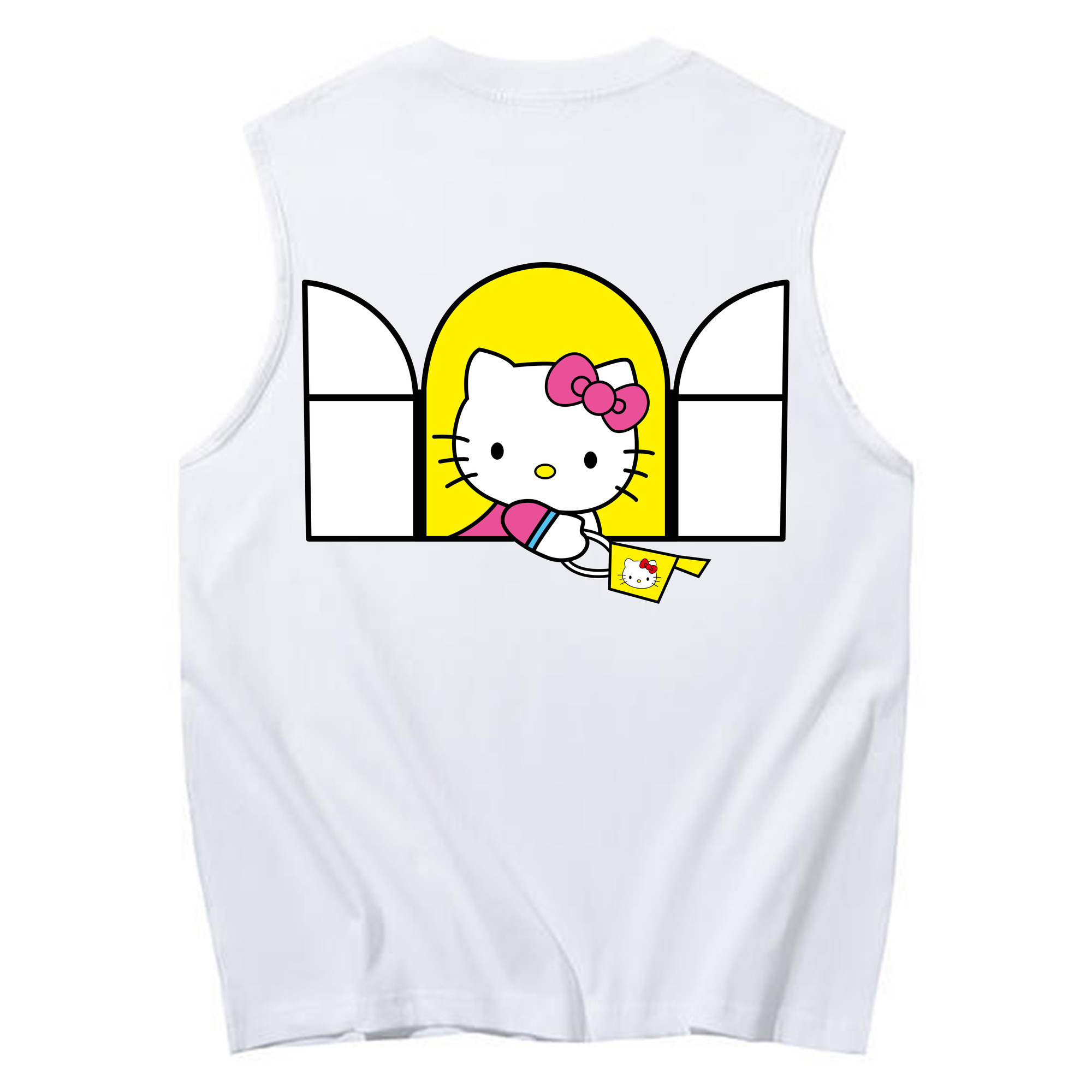 （画像用） Hello Kitty ハローキティ コットン100％タンクトップ（背面プリント）