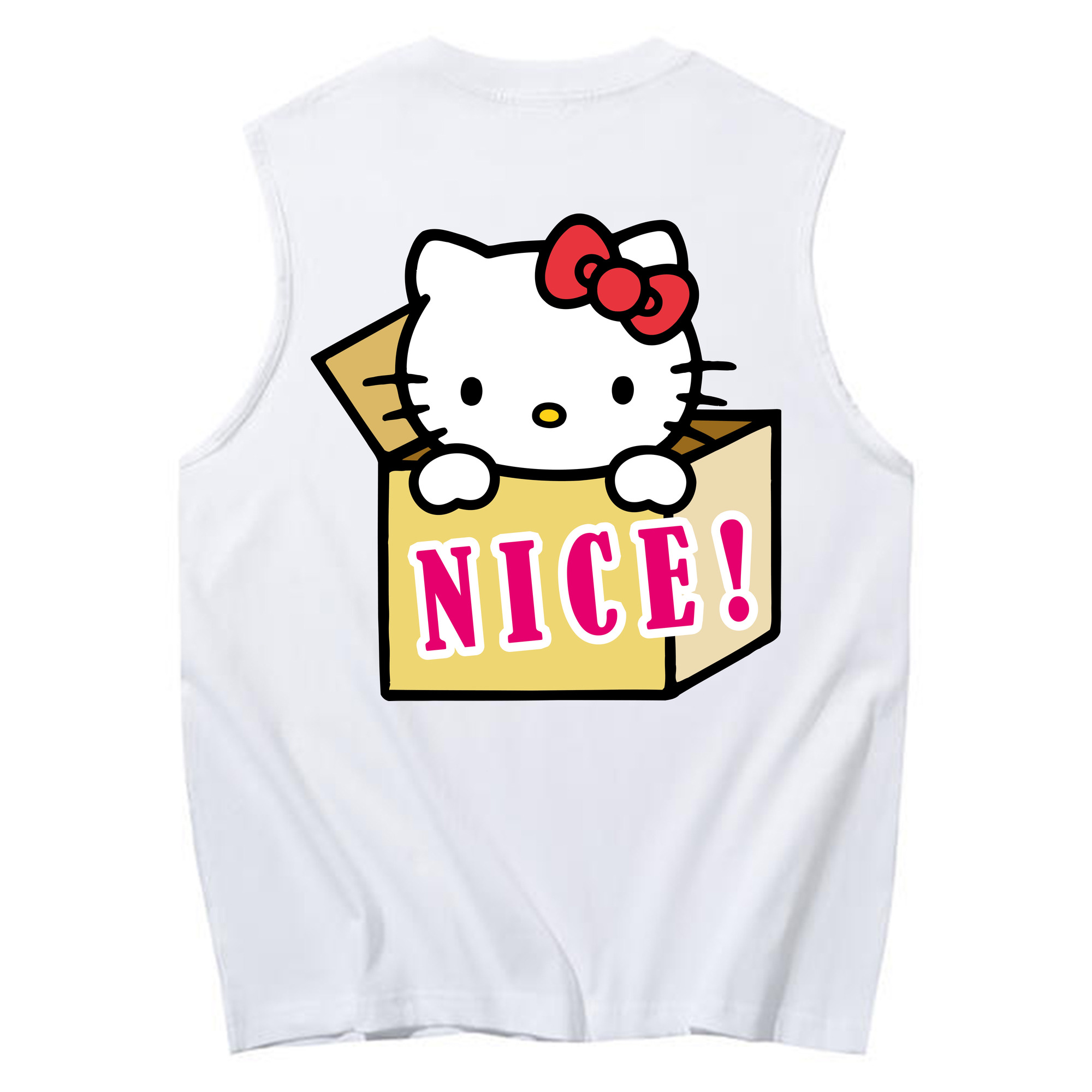 （画像用） Hello Kitty ハローキティ コットン100％タンクトップ（背面プリント）