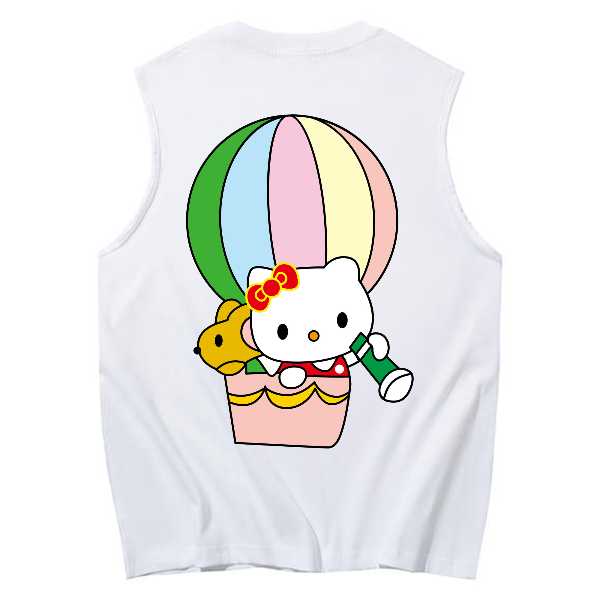 （画像用） Hello Kitty ハローキティ コットン100％タンクトップ（背面プリント）