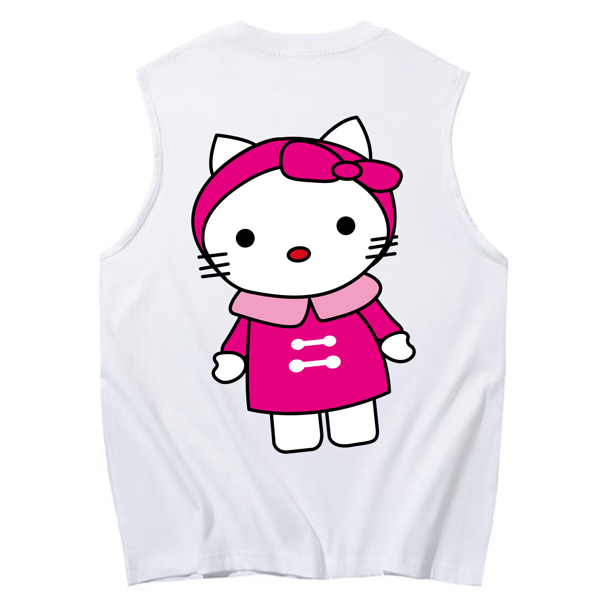 （画像用） Hello Kitty ハローキティ コットン100％タンクトップ（背面プリント）