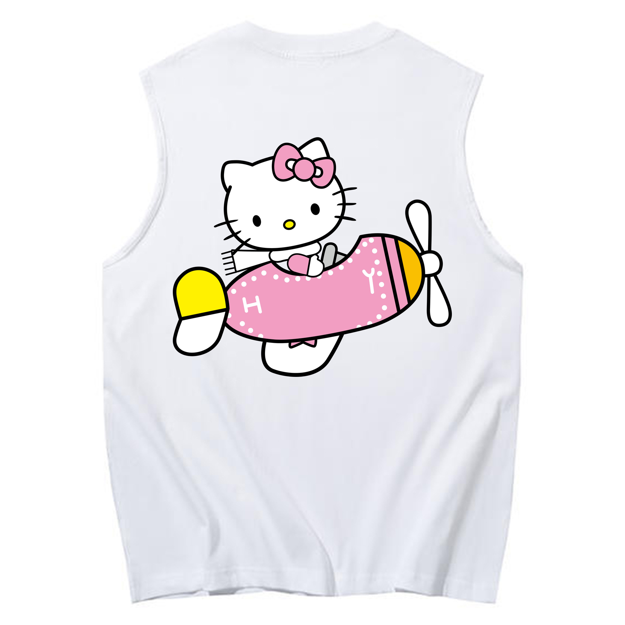 （画像用） Hello Kitty ハローキティ コットン100％タンクトップ（背面プリント）