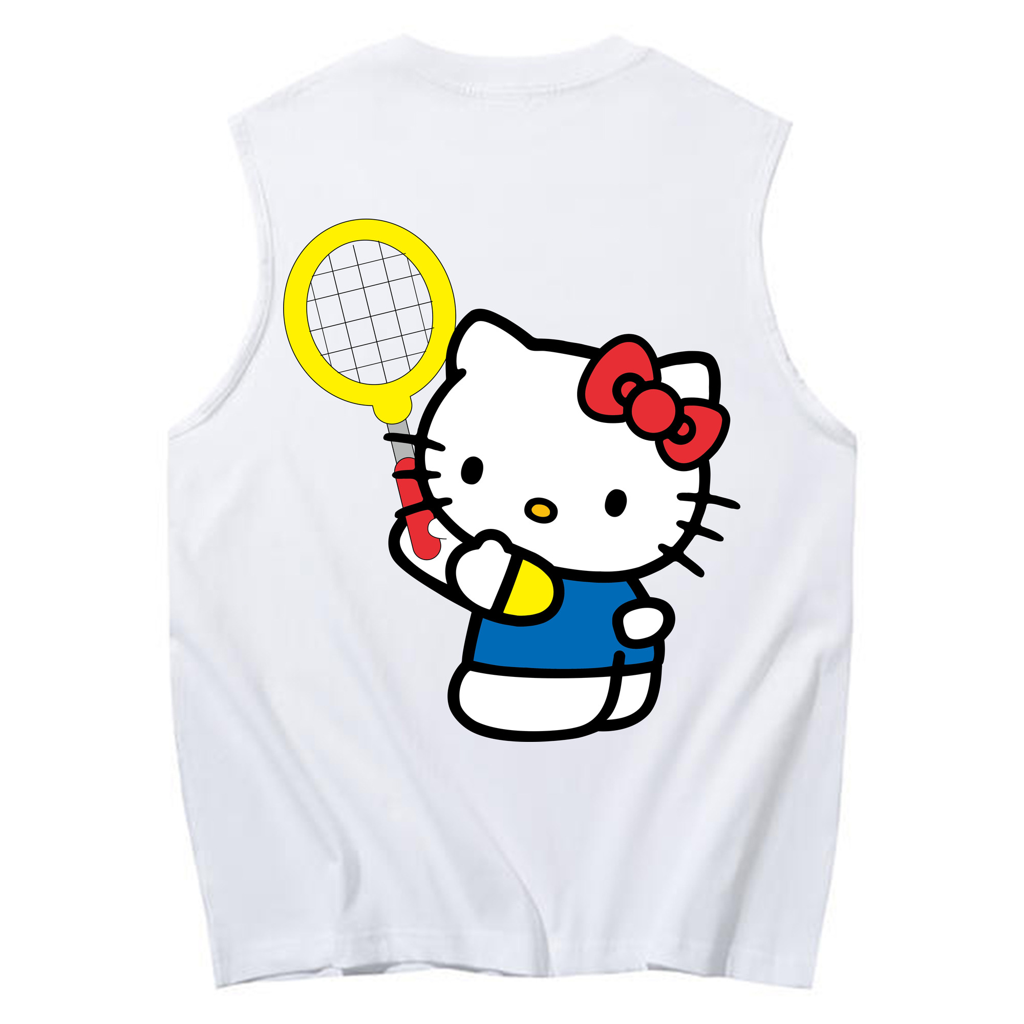 （画像用） Hello Kitty ハローキティ コットン100％タンクトップ（背面プリント）