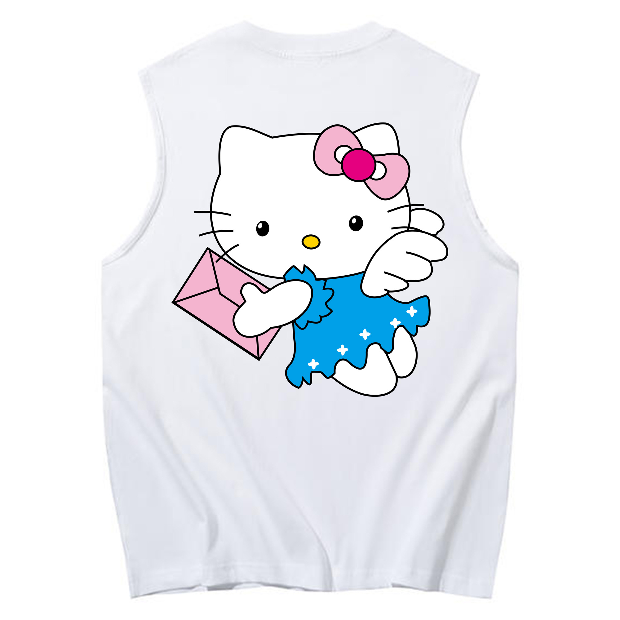 （画像用） Hello Kitty ハローキティ コットン100％タンクトップ（背面プリント）