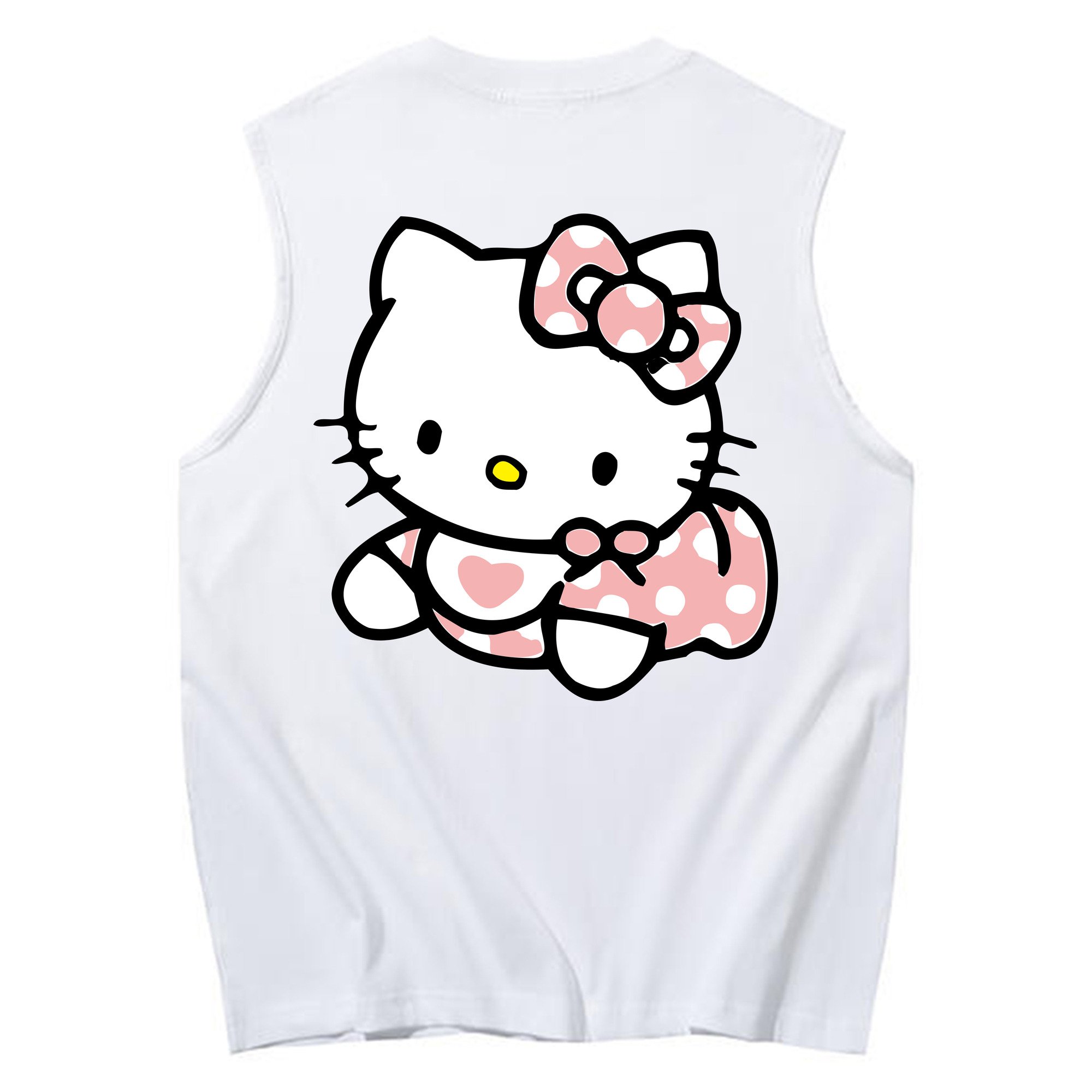 （画像用） Hello Kitty ハローキティ コットン100％タンクトップ（背面プリント）
