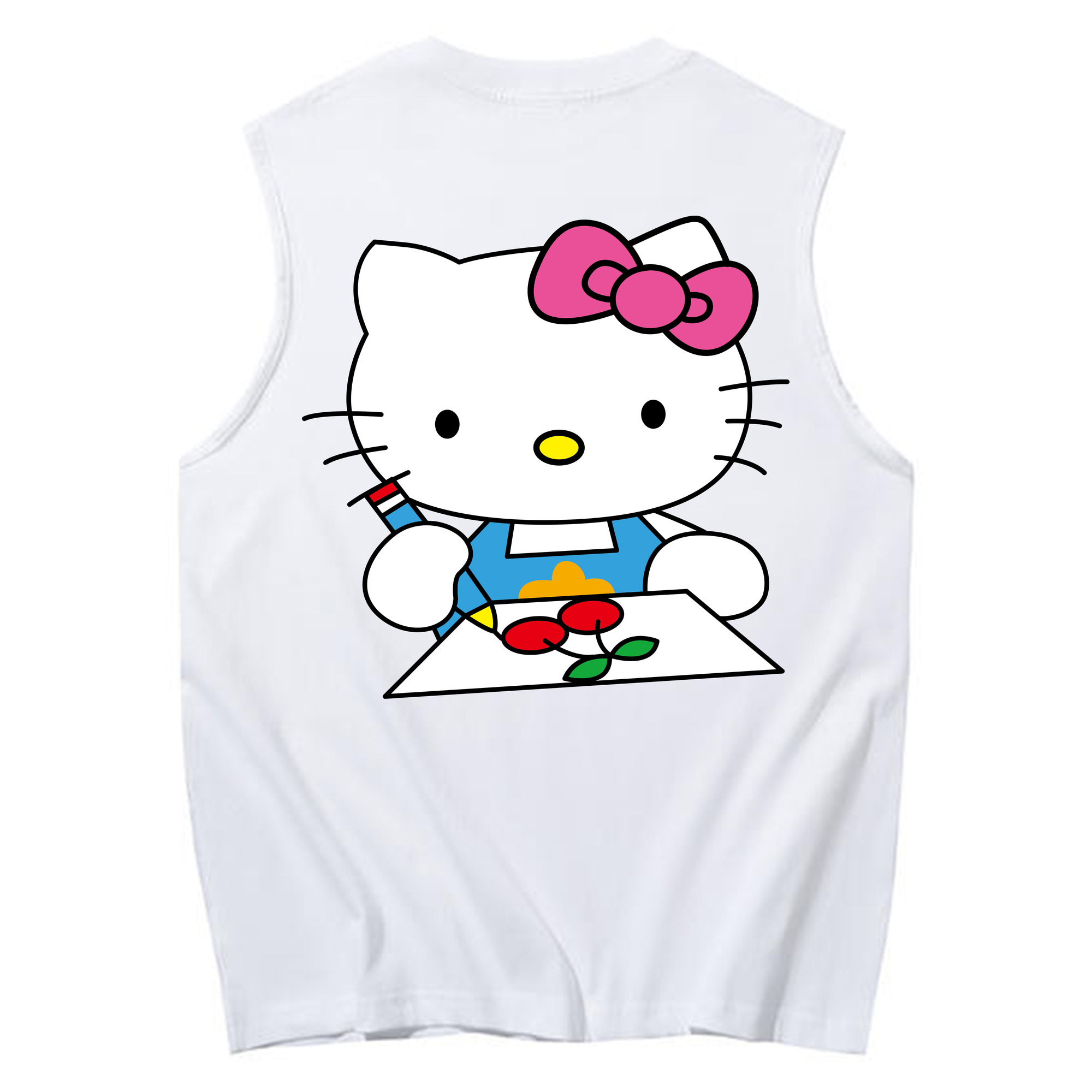 （画像用） Hello Kitty ハローキティ コットン100％タンクトップ（背面プリント）