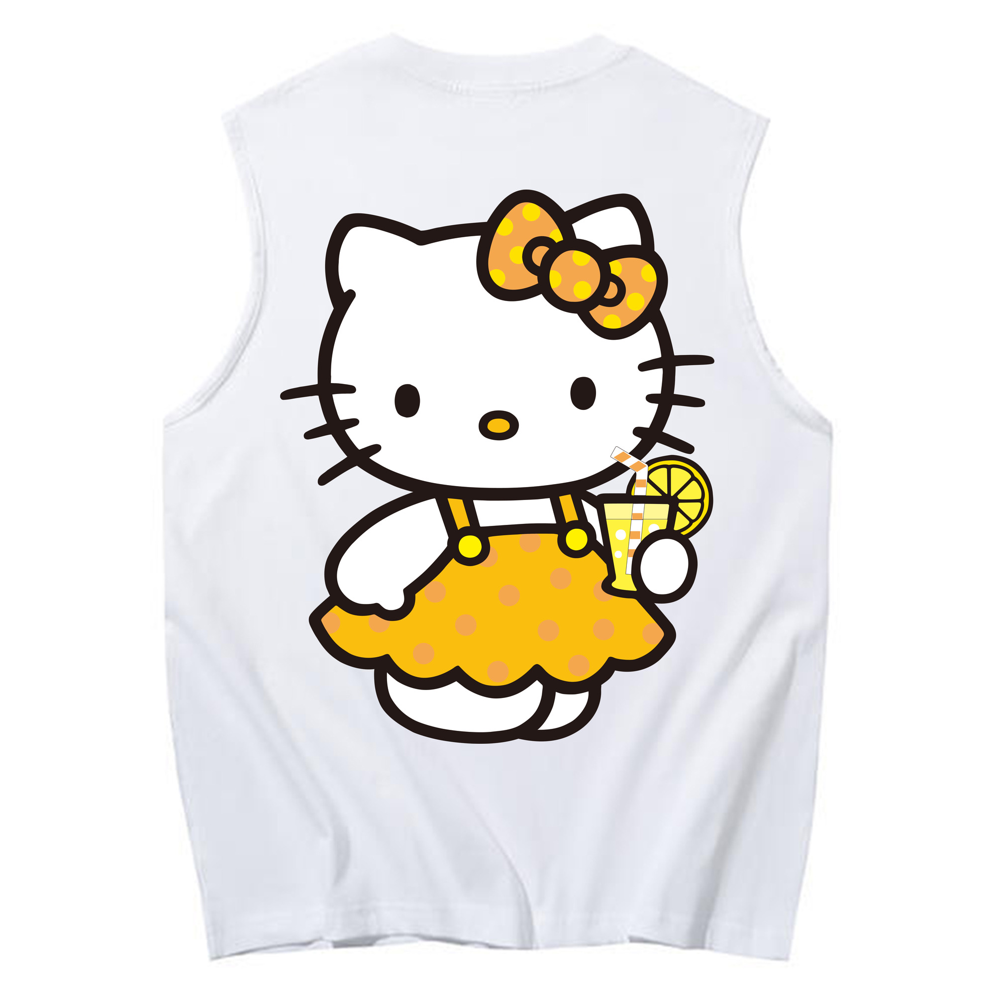 （画像用） Hello Kitty ハローキティ コットン100％タンクトップ（背面プリント）
